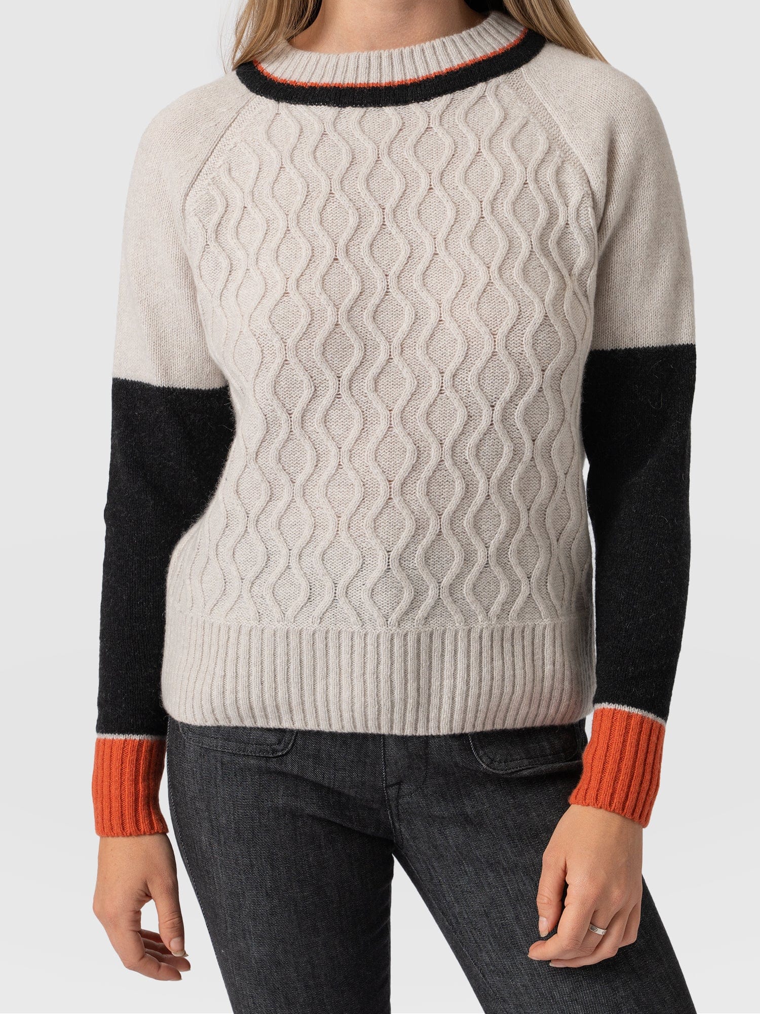 Rayner Cashmere Jumper - Beige - Image 3