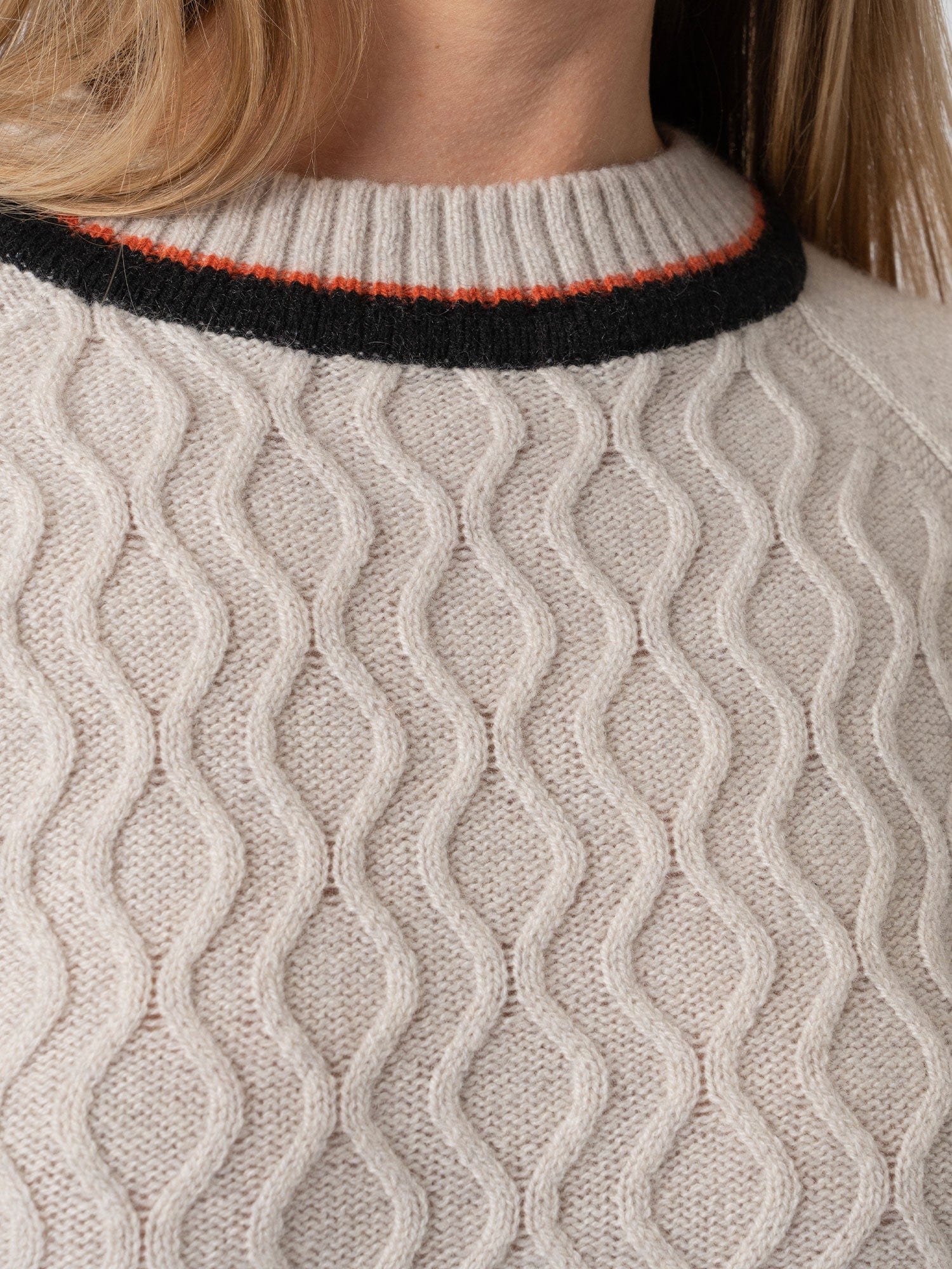 Rayner Cashmere Jumper - Beige - Image 5