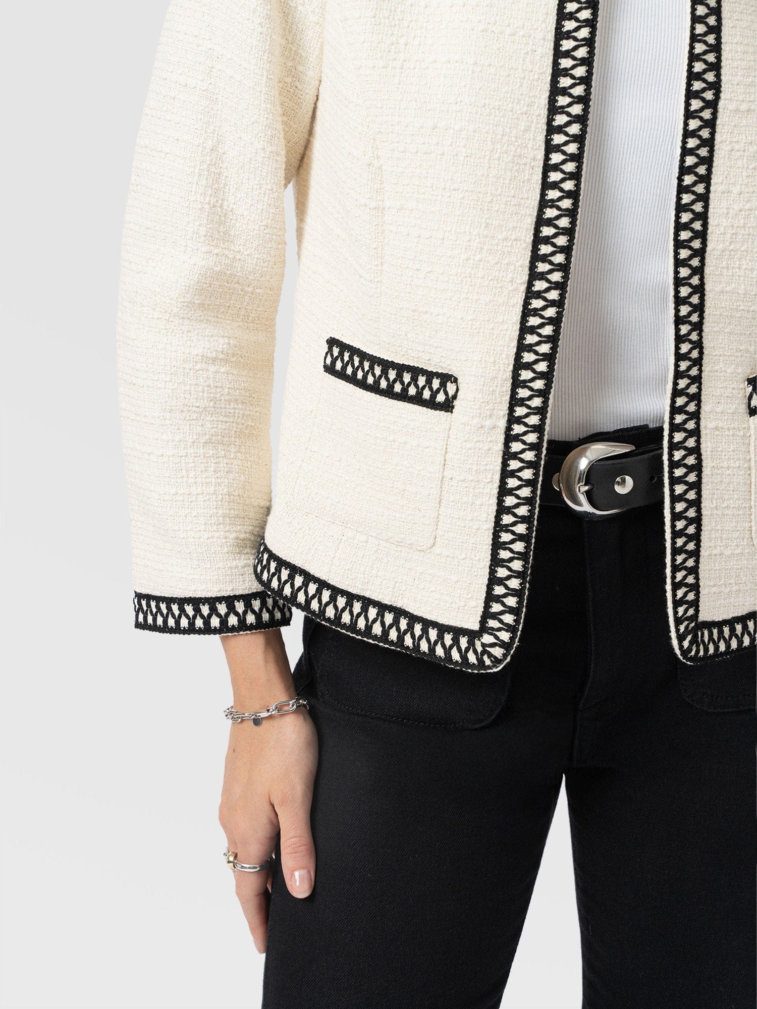 Rayner Jacket - Cream/Black - Image 4