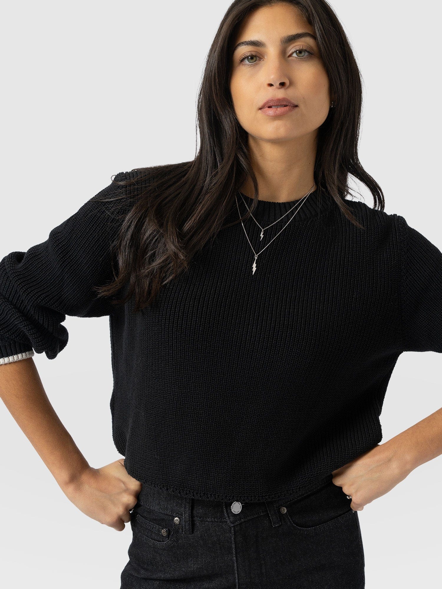 Remy Crop Jumper - Black - Image 3