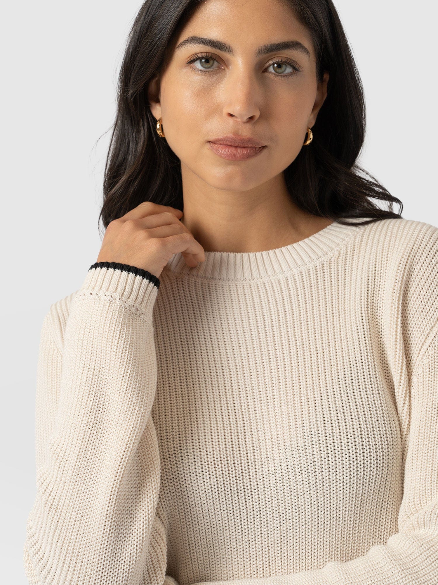 Remy Crop Jumper - Cream - Image 3