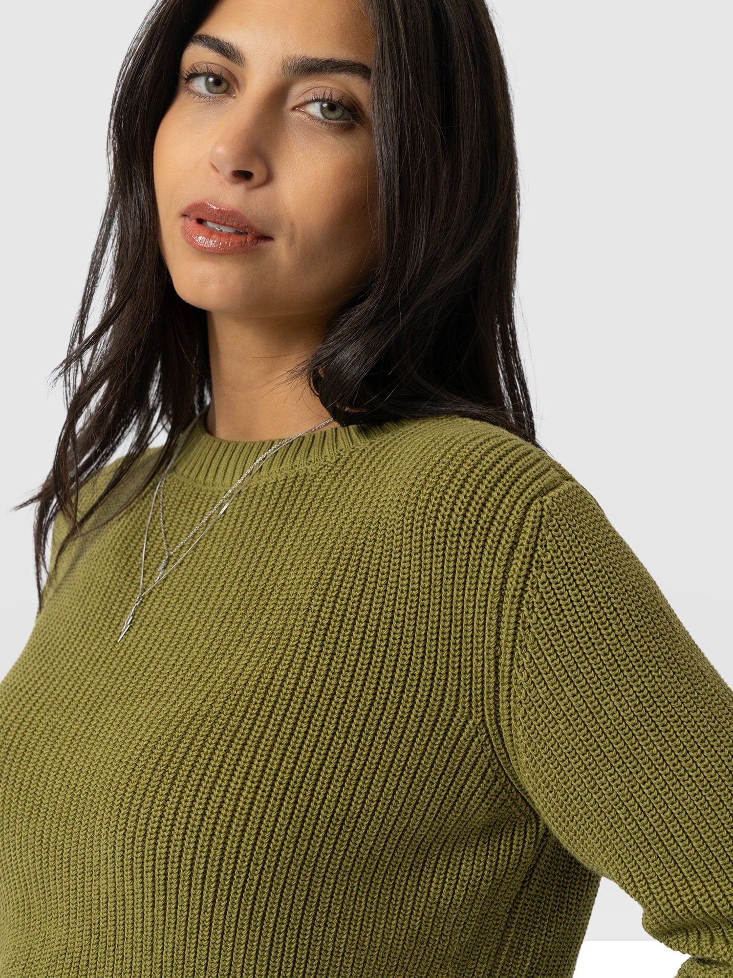 Remy Crop Jumper - Khaki - Image 3