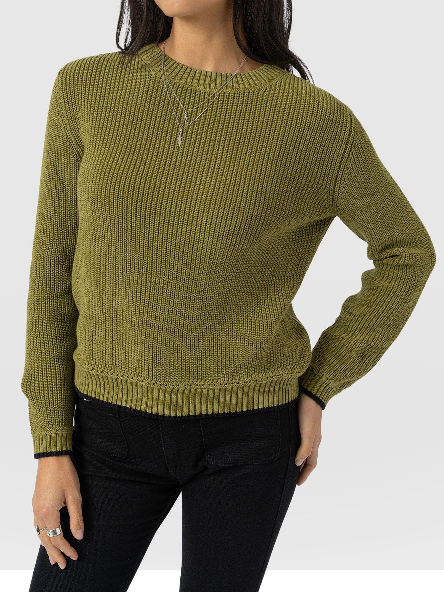 Remy Crop Jumper - Khaki - Image 4