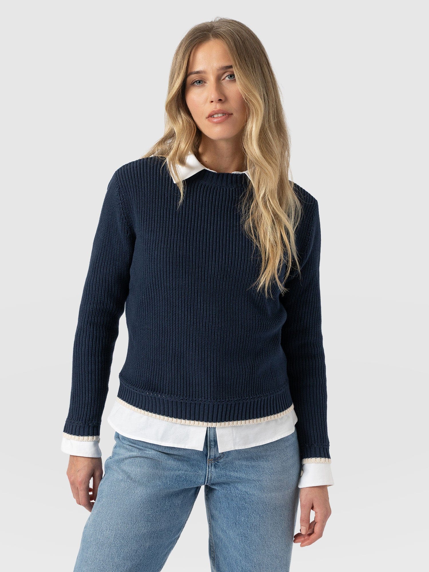 Remy Crop Jumper - Navy - Image 3