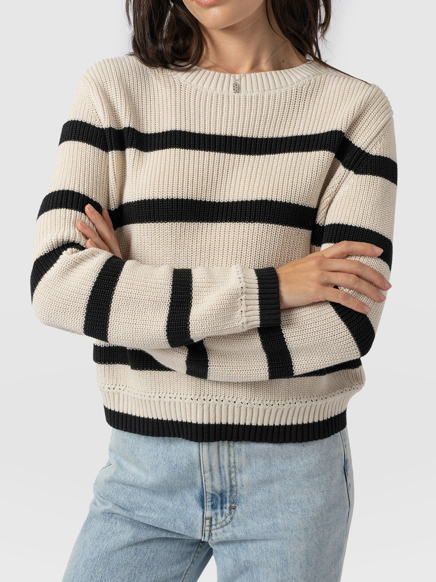 Remy Crop Jumper - Stripe - Image 3