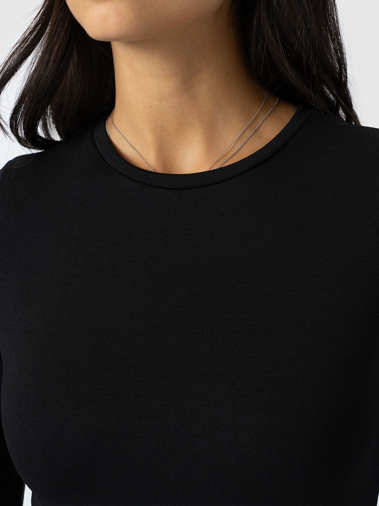 Renee Contrast Long Sleeve Dress - Brown Check - Image 4
