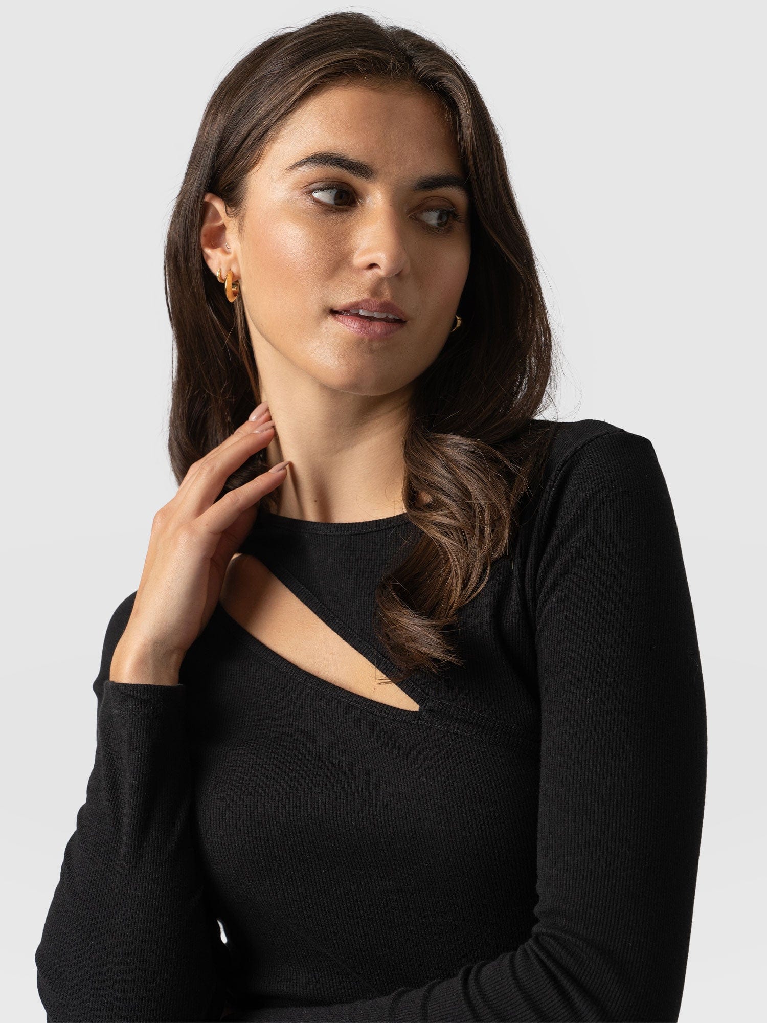 Reveal Tee Long Sleeve - Black - Image 6