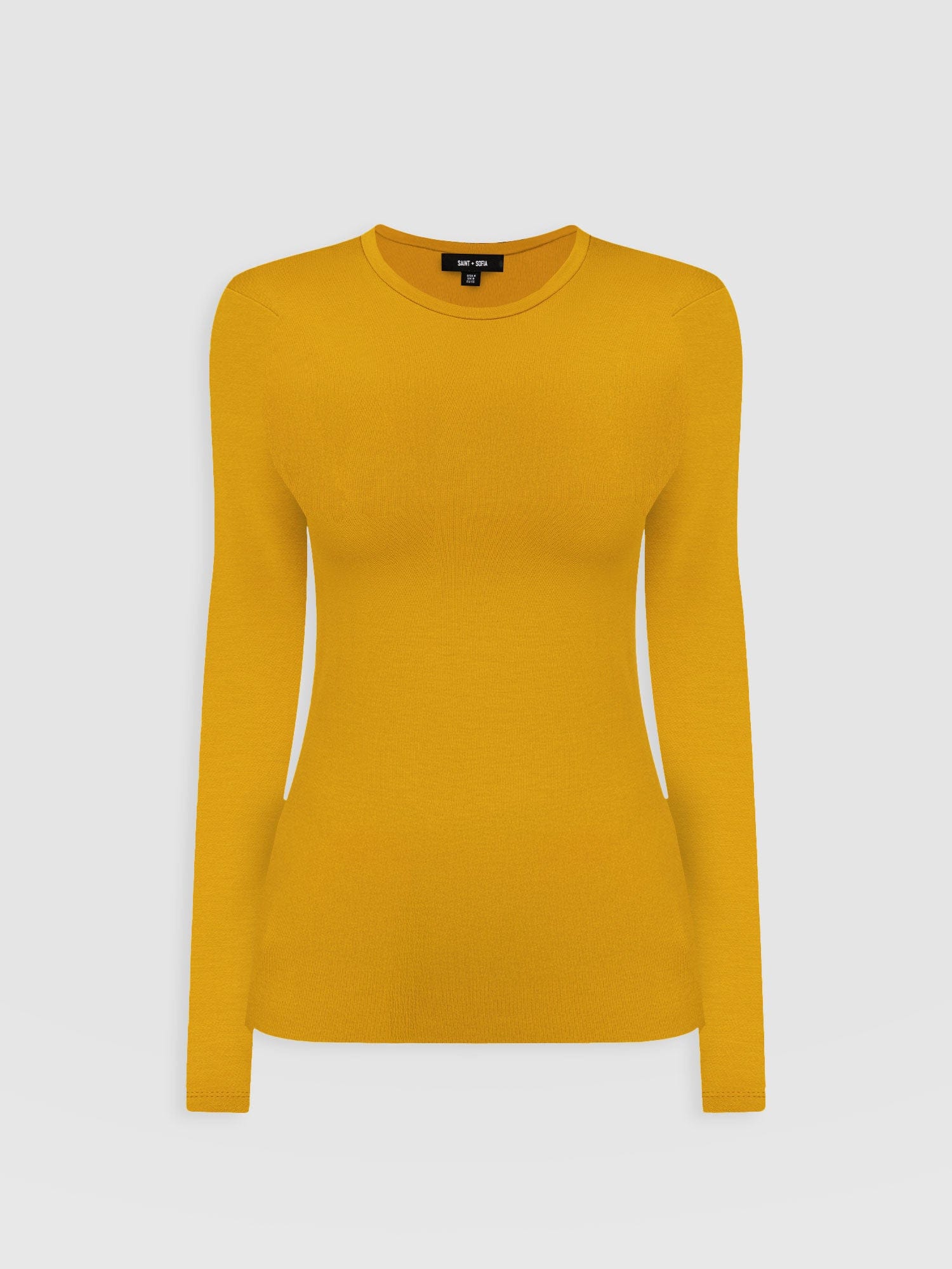 Ribbed Long Sleeve Tee - Ochre - Image 7