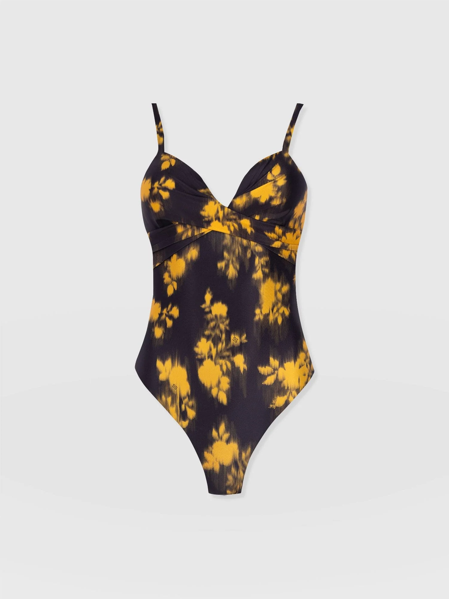Riley Cross Front Swimsuit - Yellow Fade Floral - Image 7