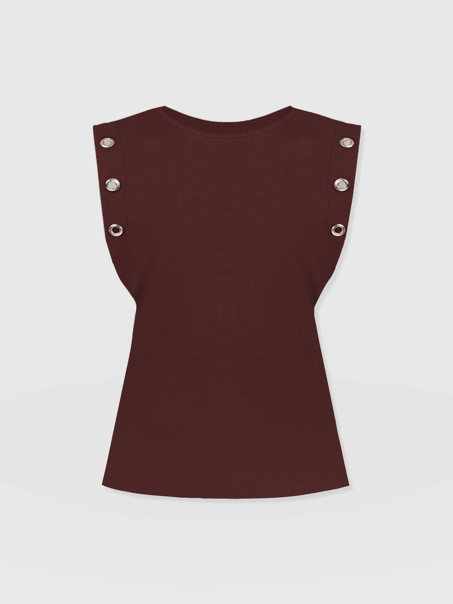 Rowan Tee - Maroon Eyelet - Image 7
