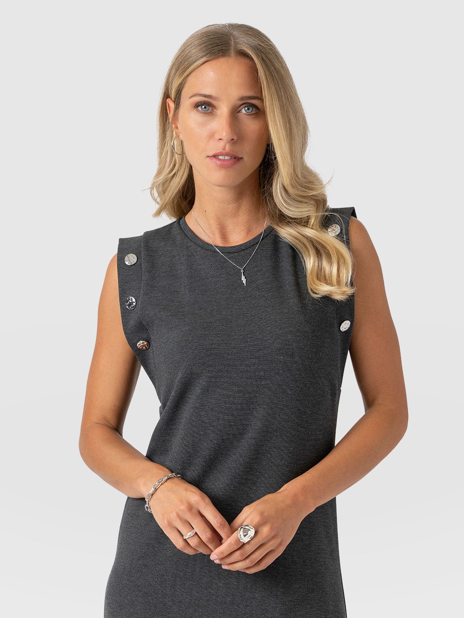 Rowan Dress - Charcoal - Molten - Image 3