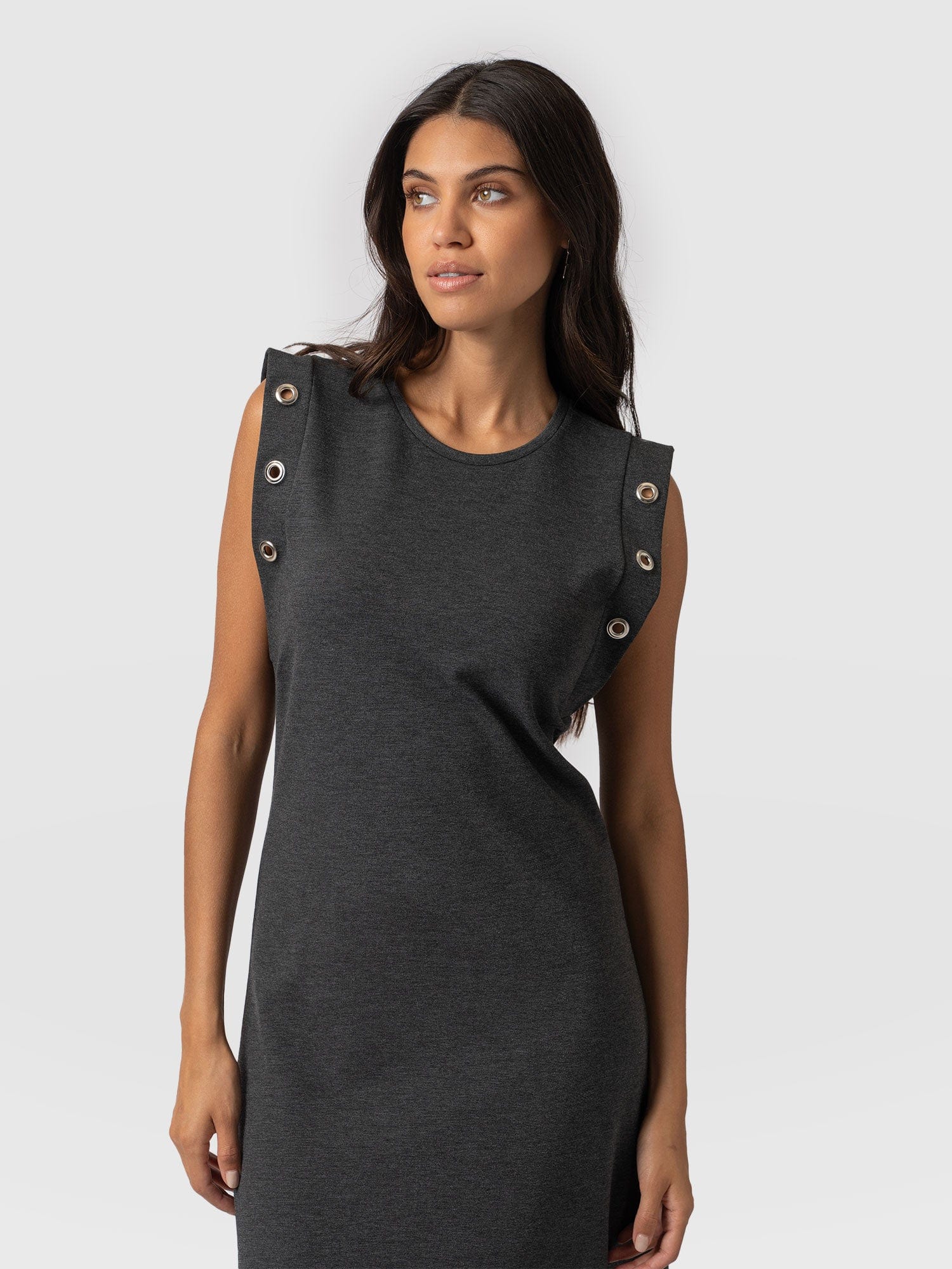 Rowan Dress - Charcoal Eyelet - Image 3