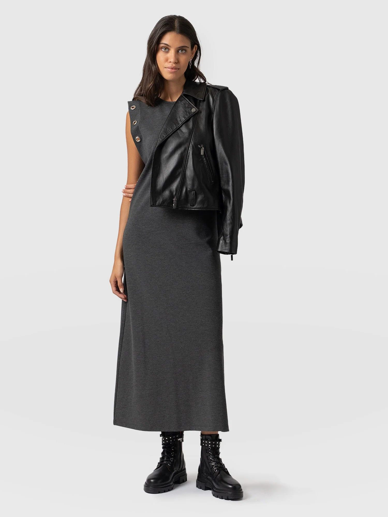 Rowan Dress - Charcoal Eyelet - Image 6