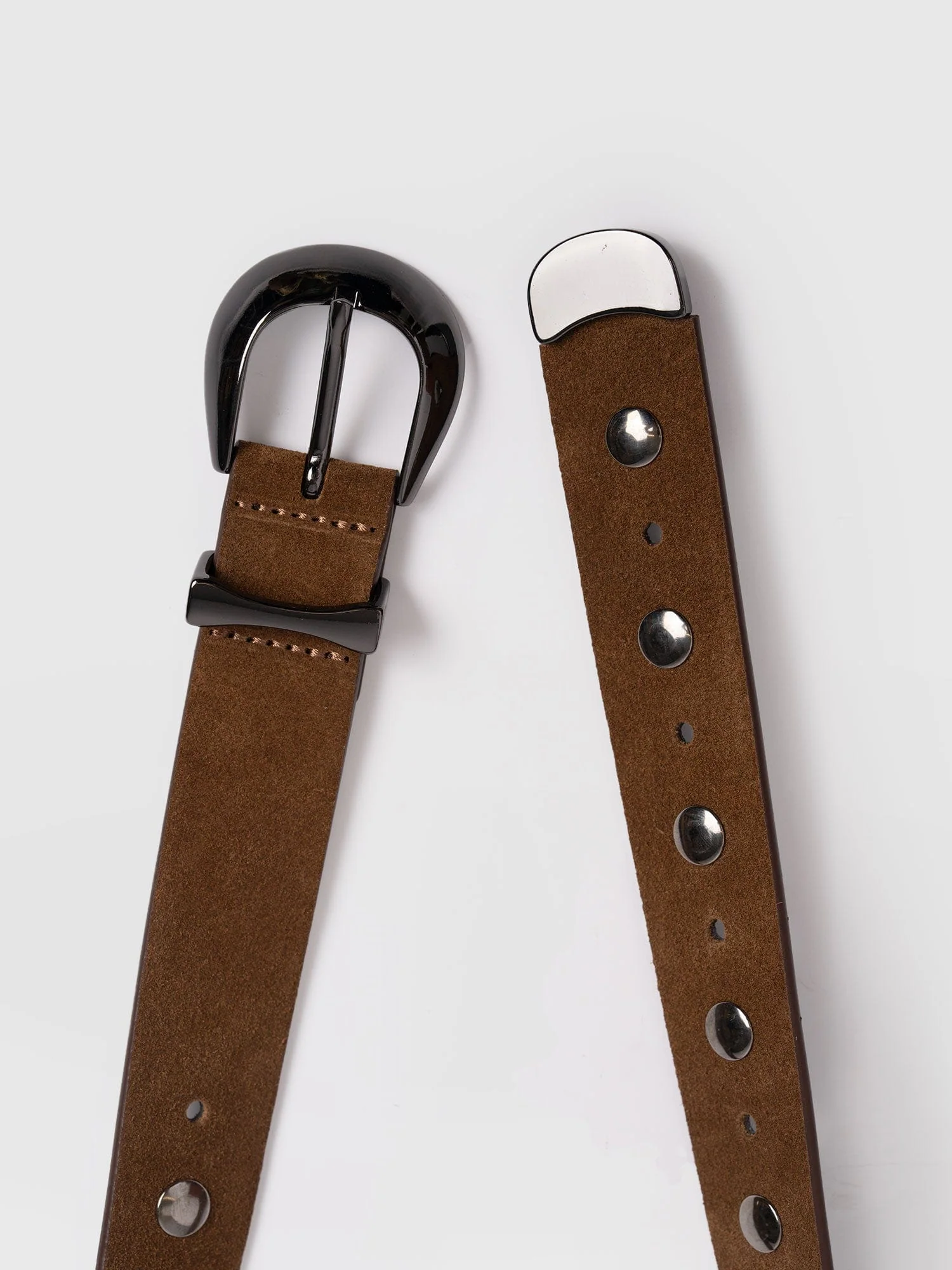 Roxie Studded Belt - Camel - Image 5
