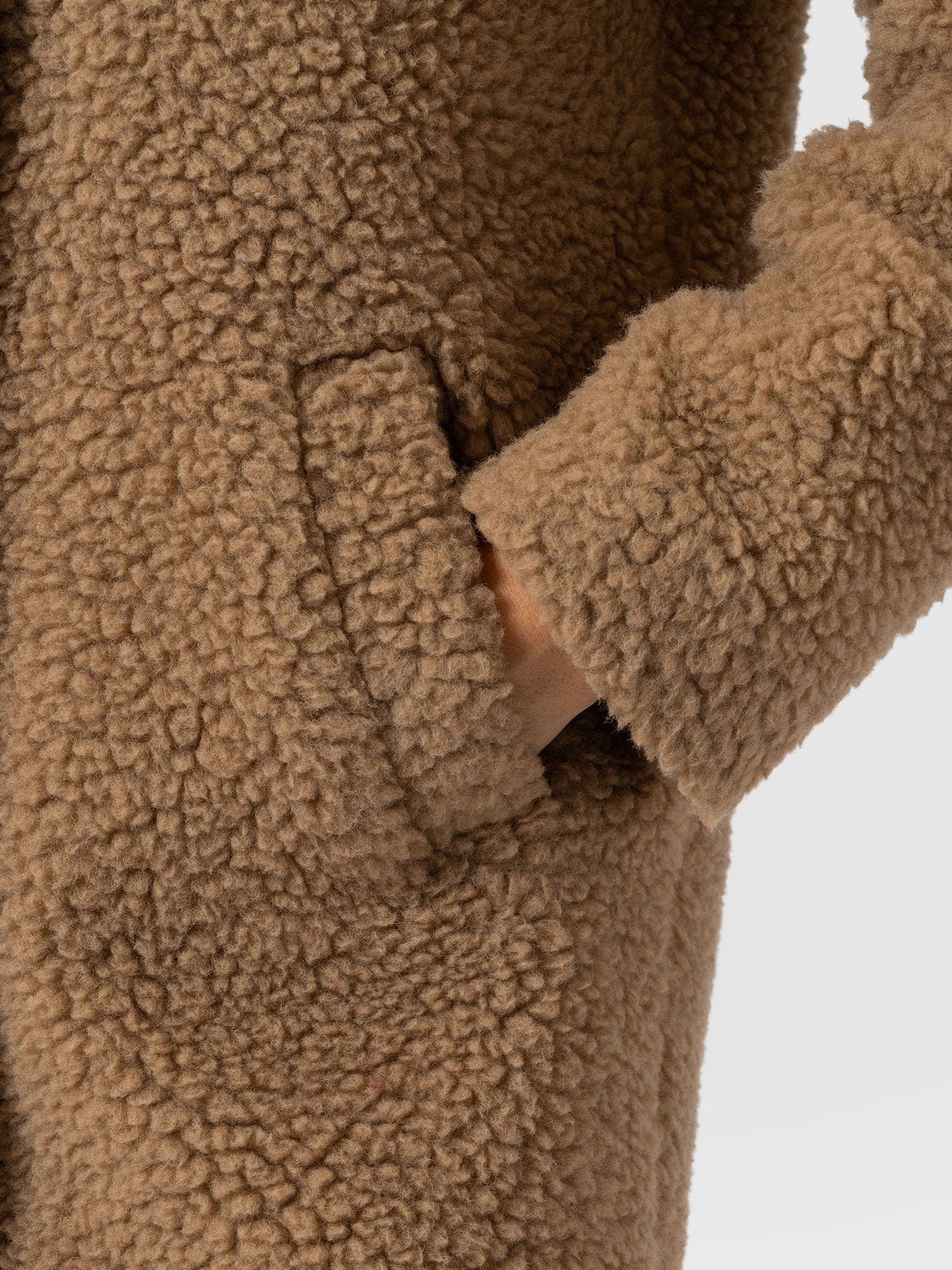 Rumer Teddy Coat - Camel - Image 4