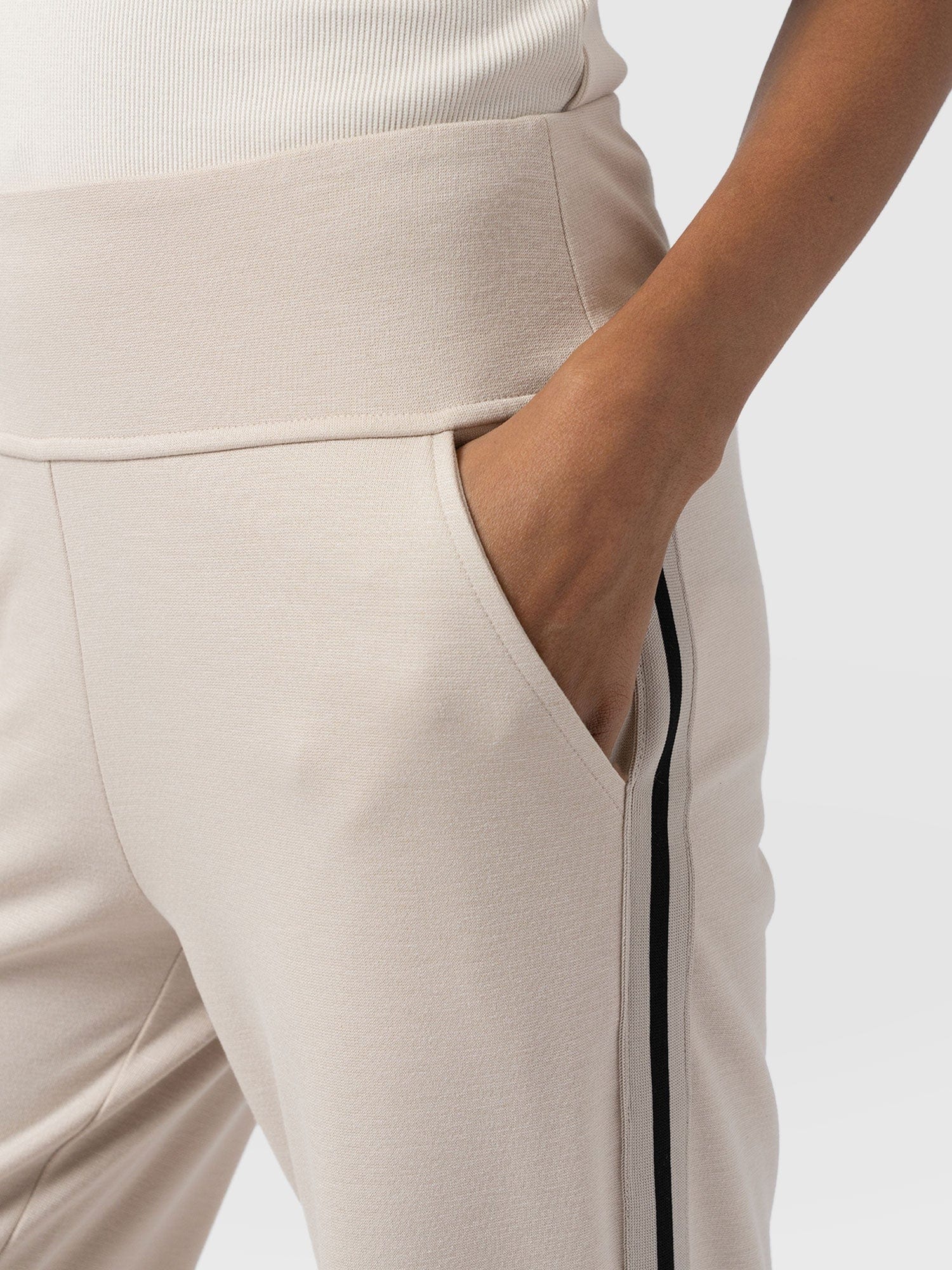 Runway Pant - Light Beige Stripe - Image 3