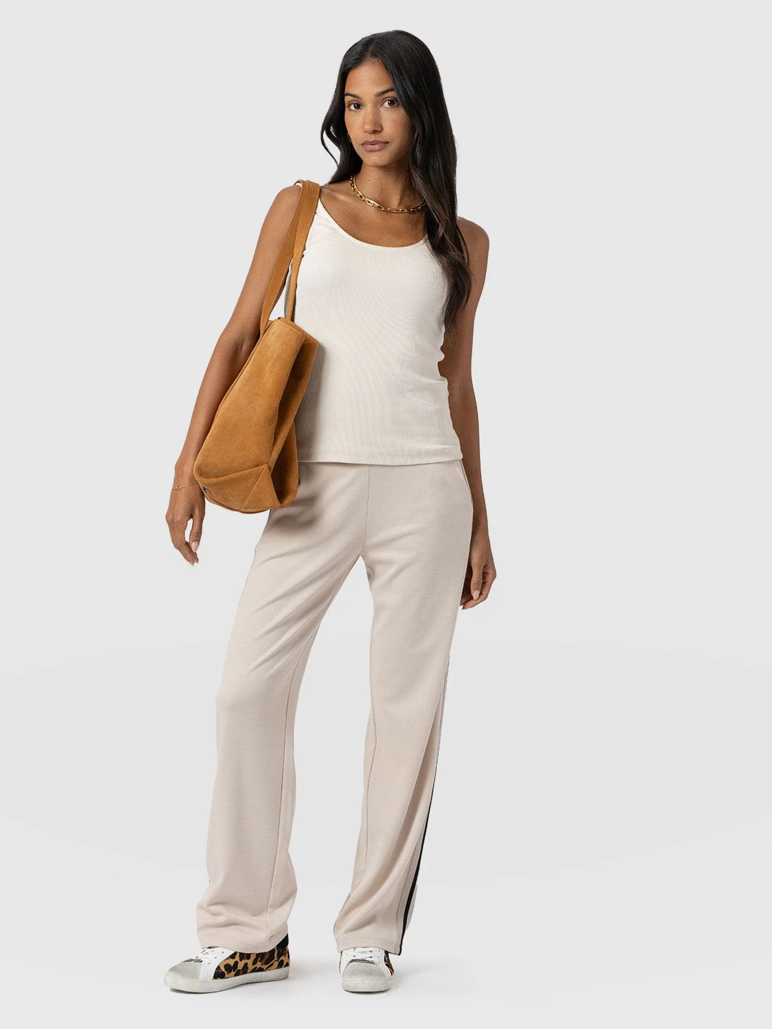 Runway Pant - Light Beige Stripe - Image 5