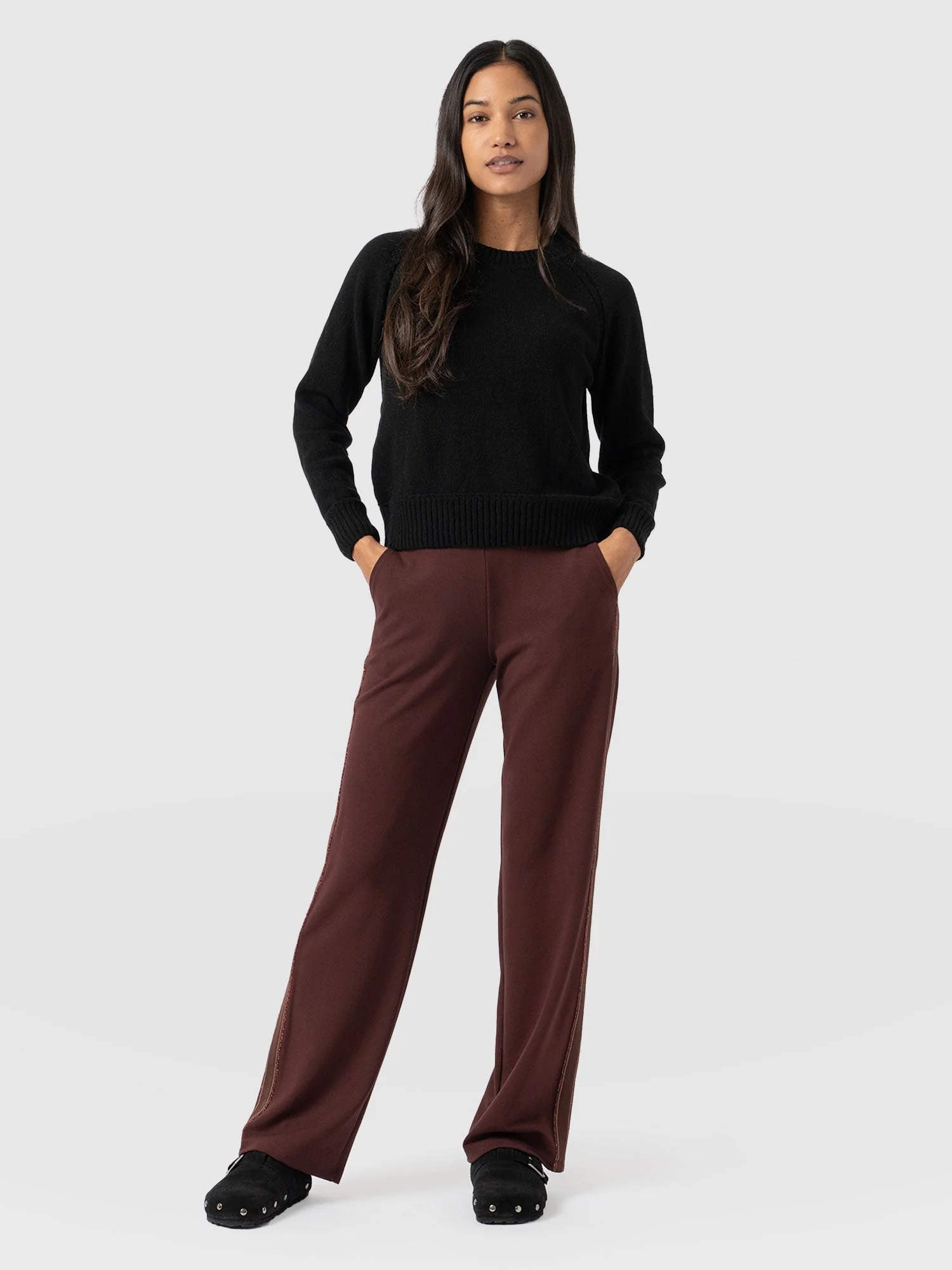Runway Pant - Maroon - Bronze Stripe - Image 5
