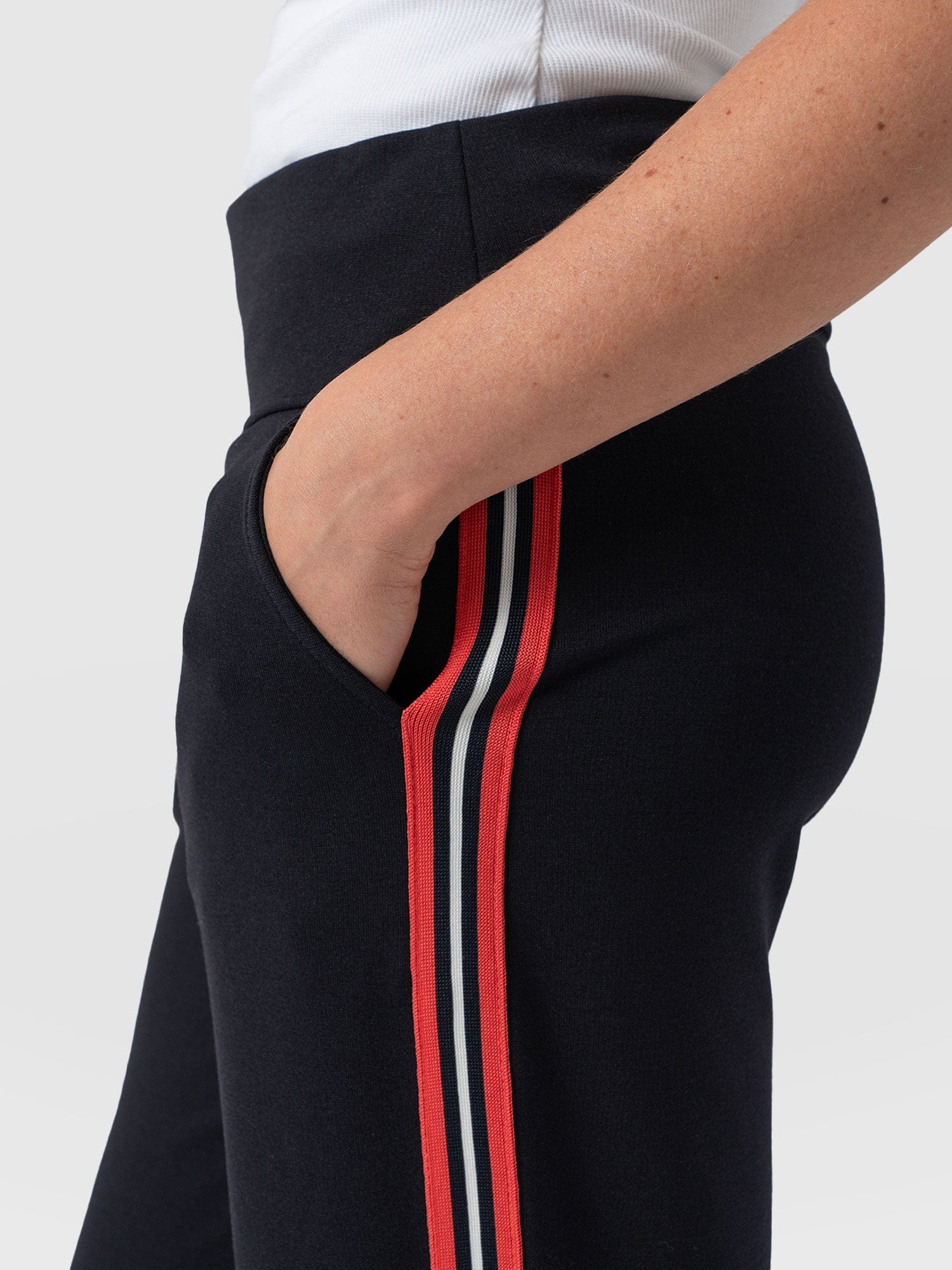 Runway Pant - Navy Red Stripe - Image 3
