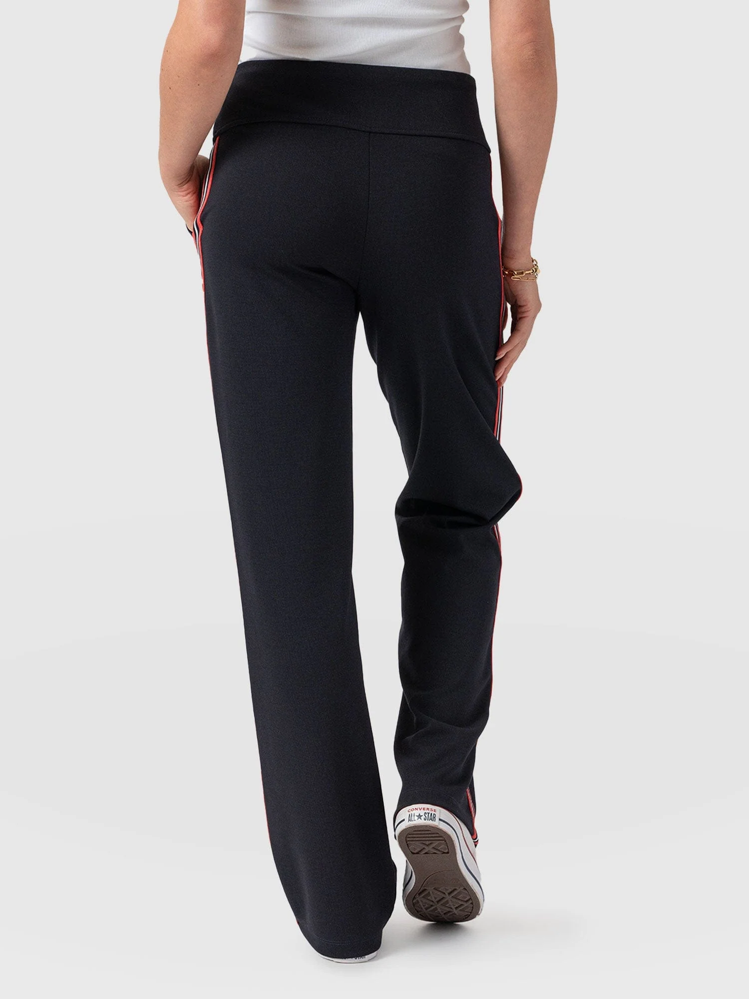 Runway Pant - Navy Red Stripe - Image 5