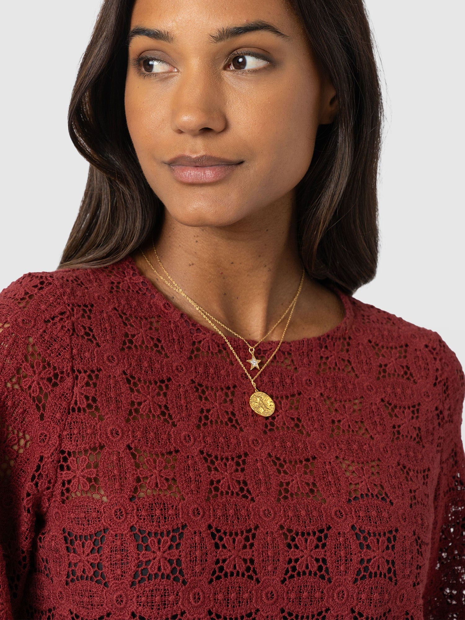 Sadie Blouse - Burgundy - Image 5