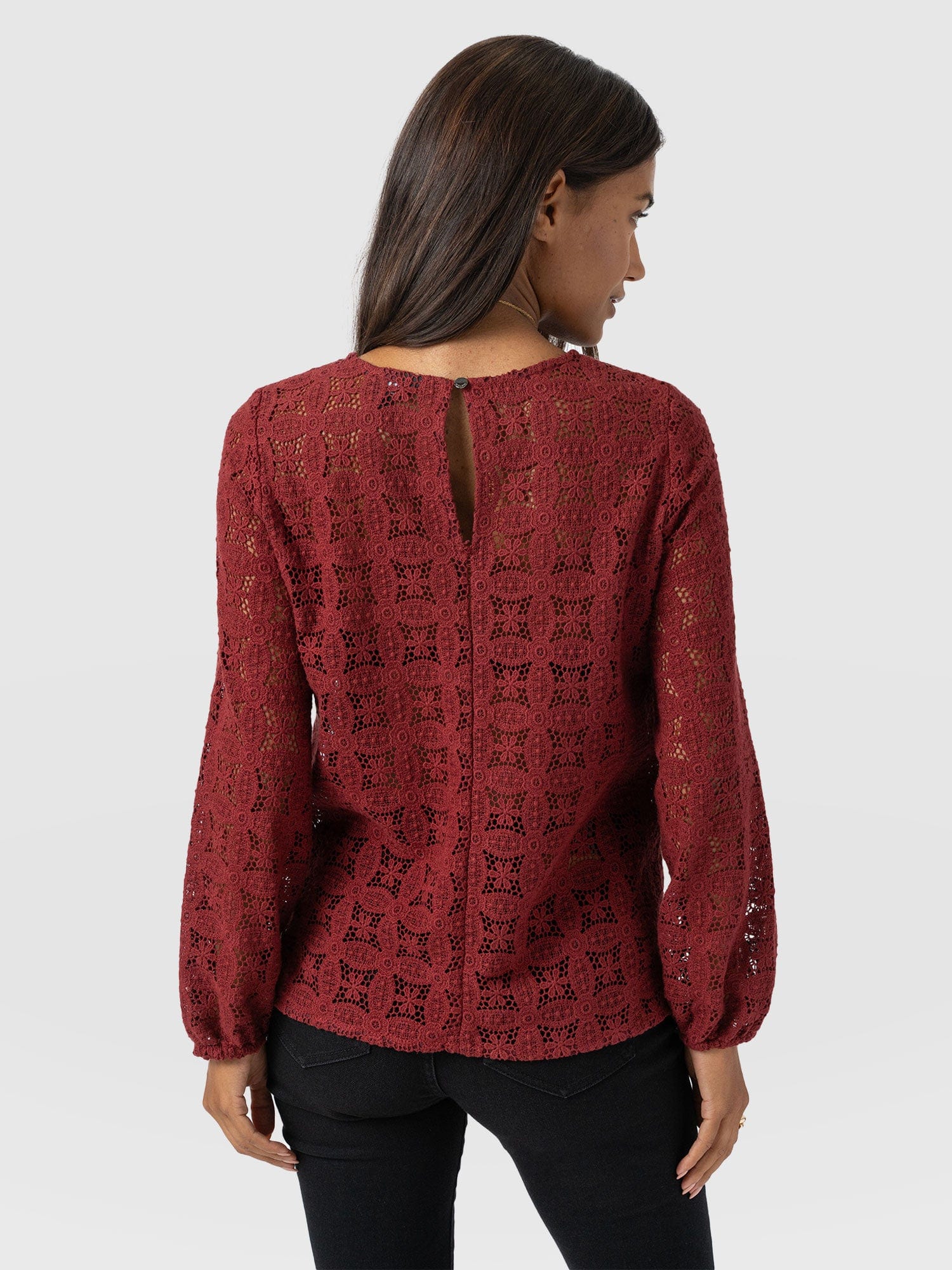 Sadie Blouse - Burgundy - Image 6