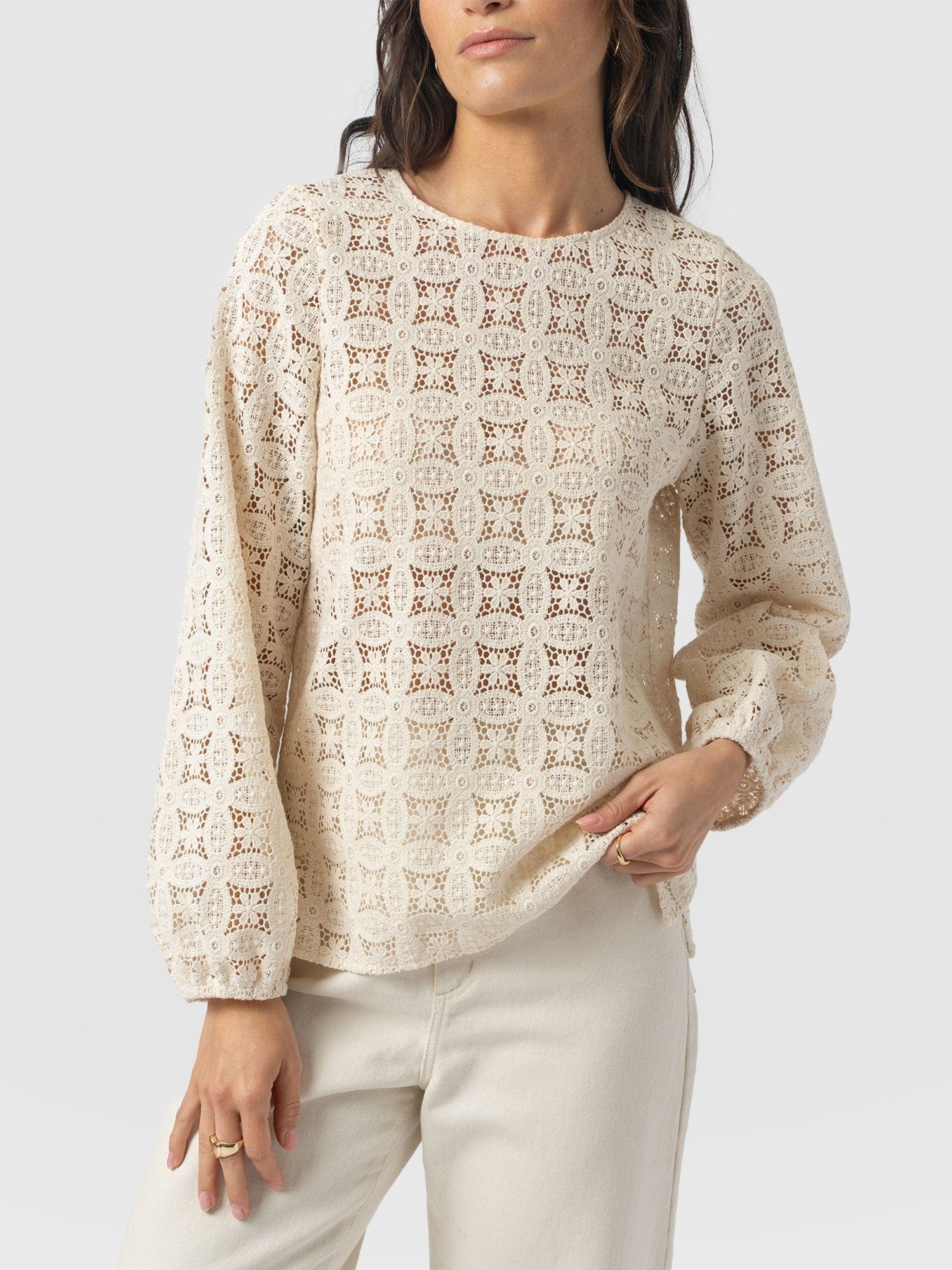 Sadie Blouse - Cream - Image 3