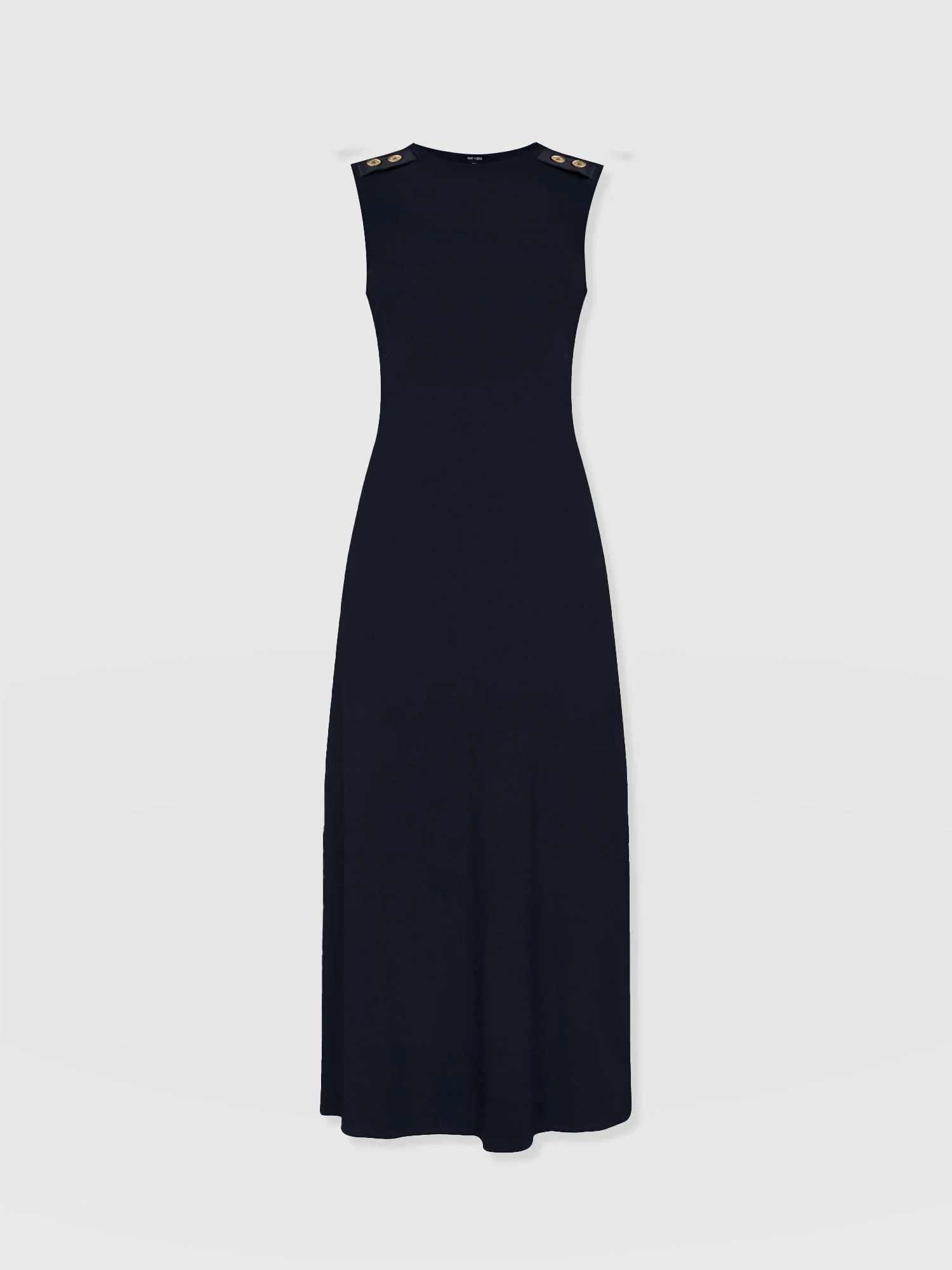 Sleeveless Runway Maxi Dress - Navy - Image 7