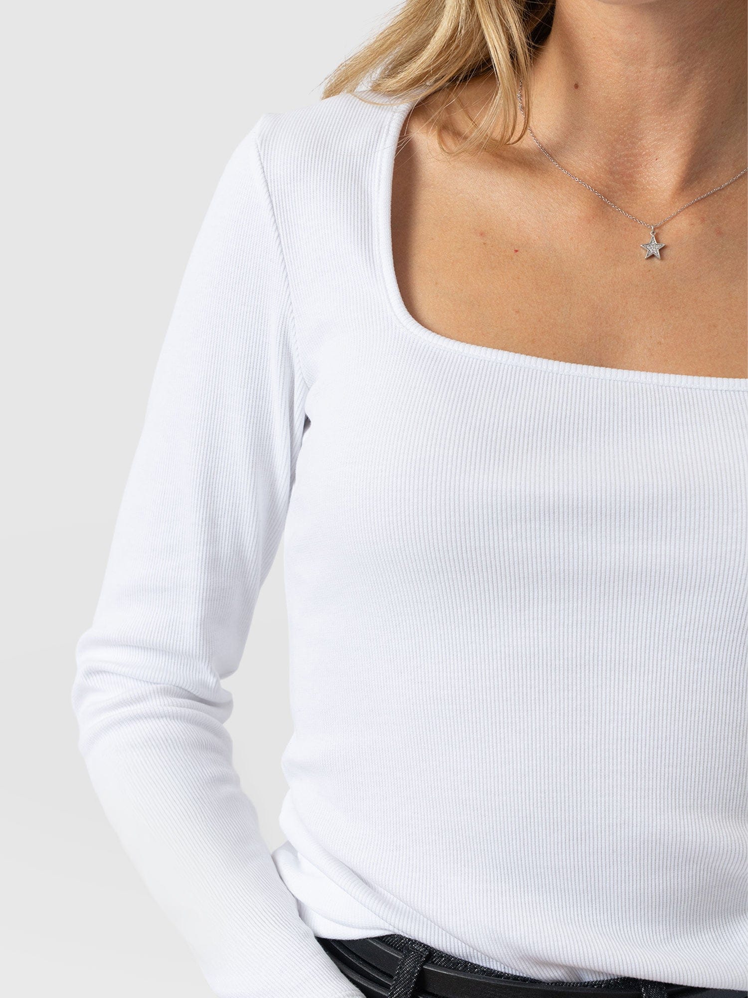 Sloane Ribbed Top - White - Image 5