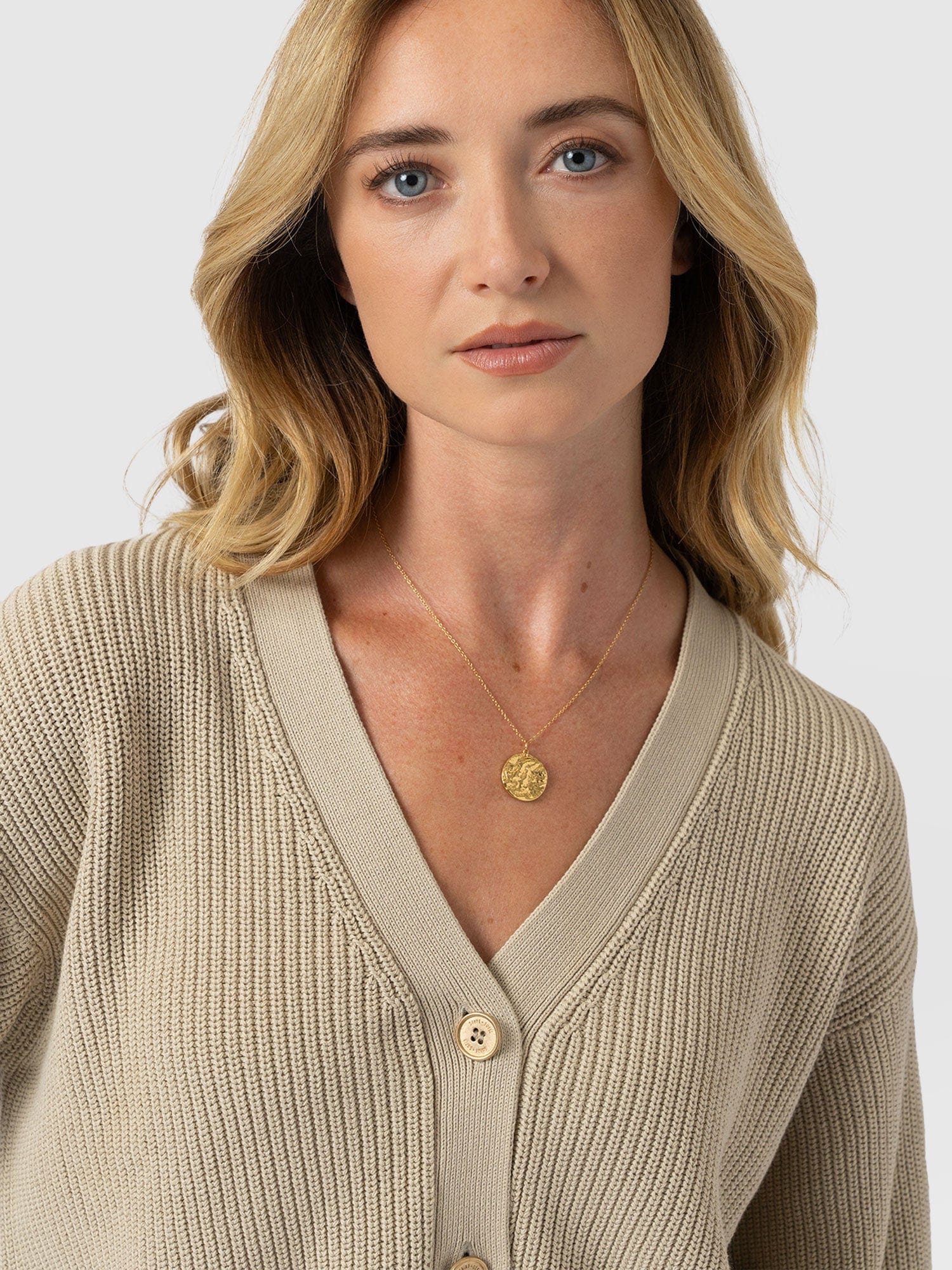 Soho Crop Cardigan - Beige - Image 4