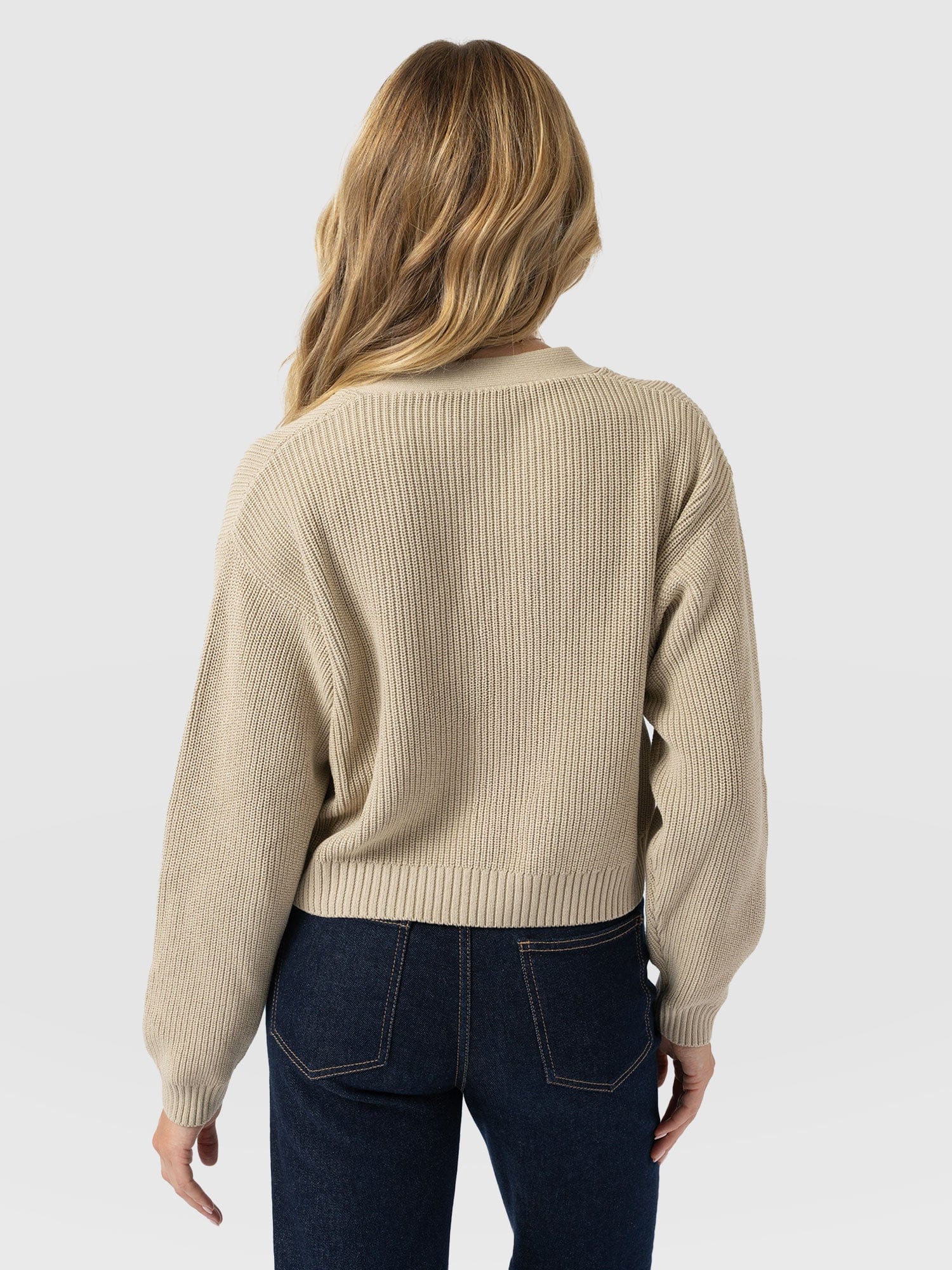 Soho Crop Cardigan - Beige - Image 6