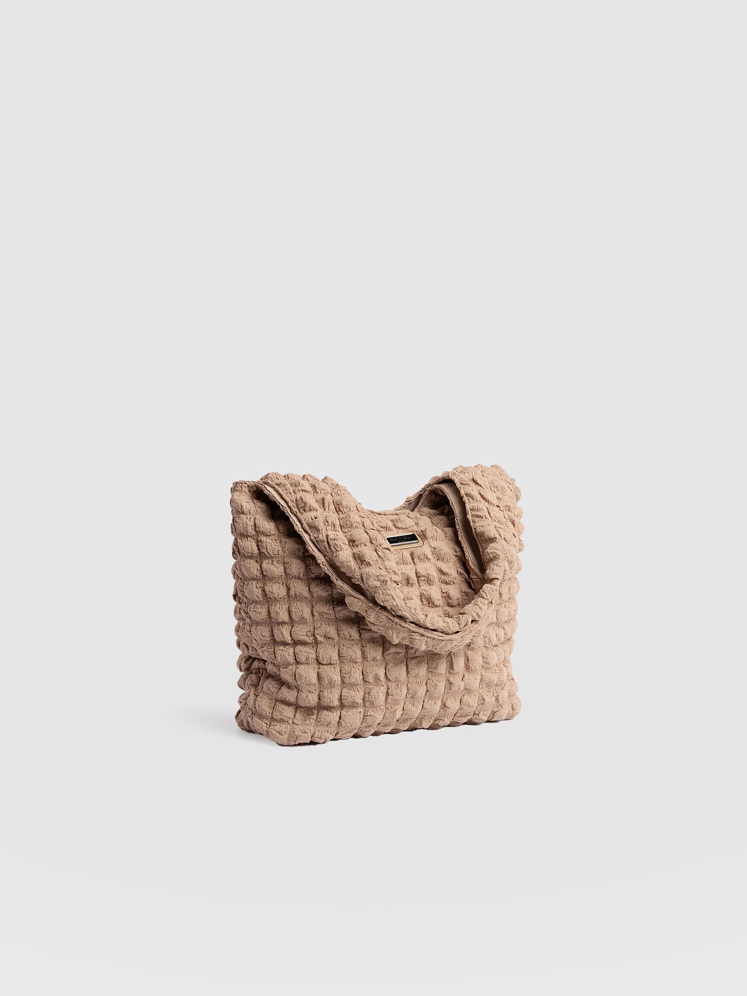 Soho Shoulder Tote Bag - Beige - Image 3