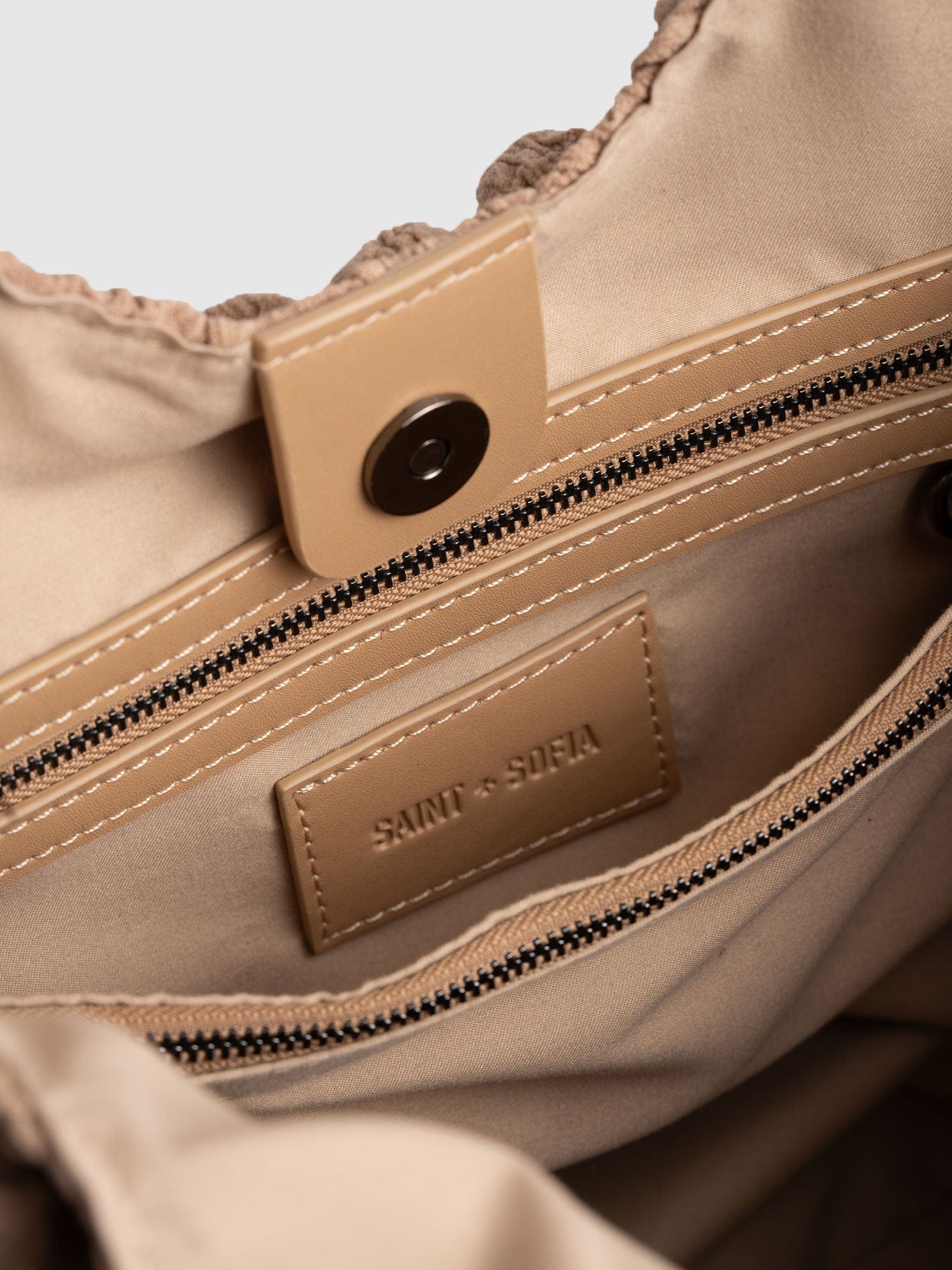 Soho Shoulder Tote Bag - Beige - Image 5