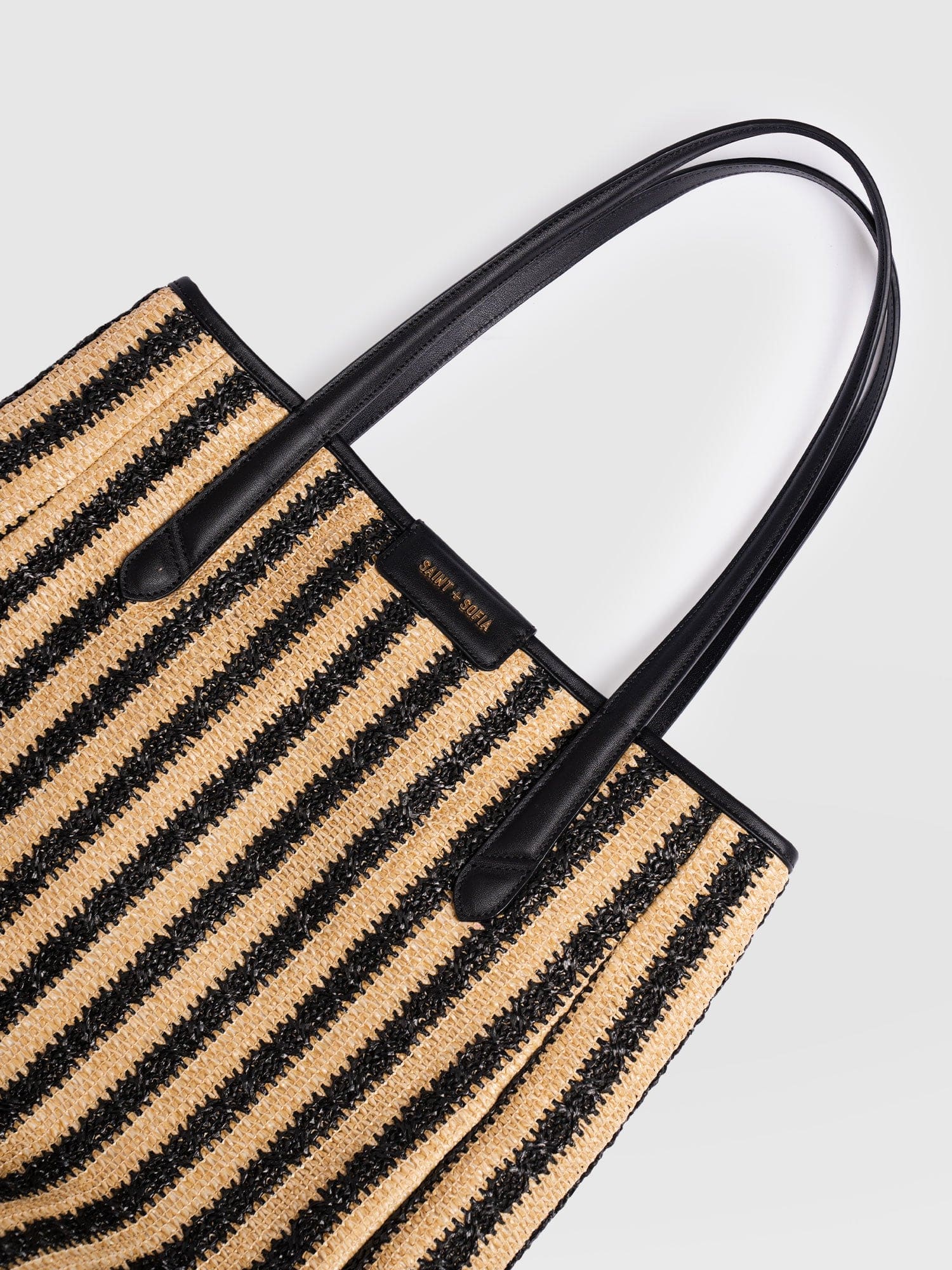 Stella Shopper Bag - Black Raffia - Image 4