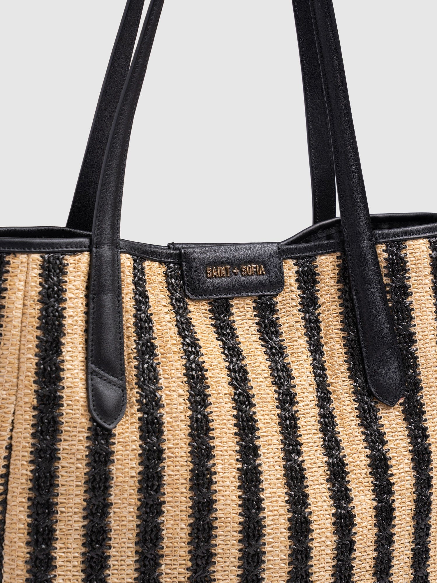 Stella Shopper Bag - Black Raffia - Image 5