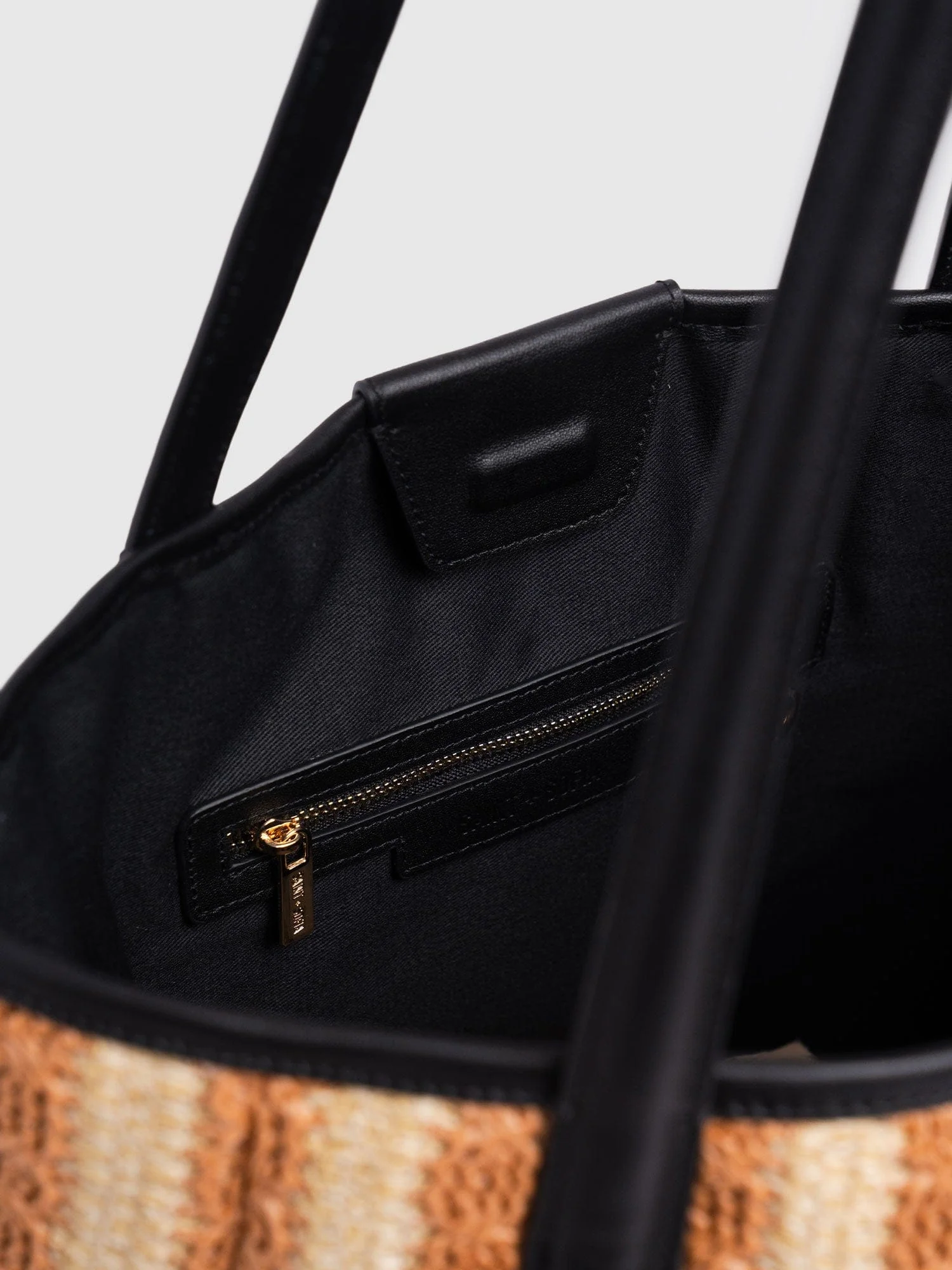 Stella Shopper Bag - Orange Raffia - Image 5