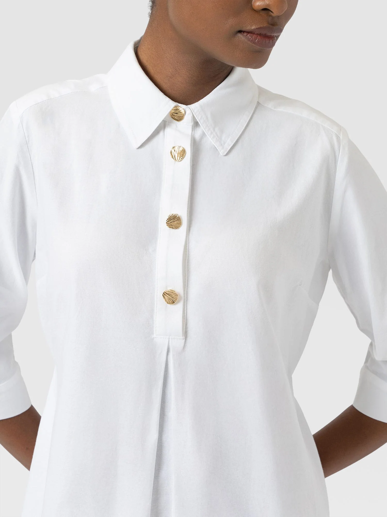 Stevie Shirt Dress - White - Image 5