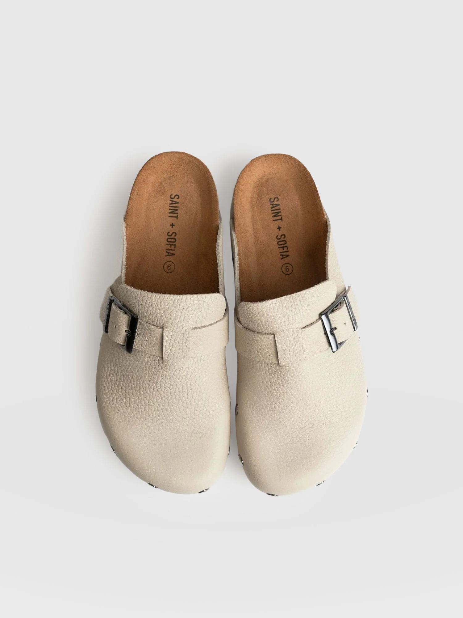 Studded Clogs - Cream - Image 4