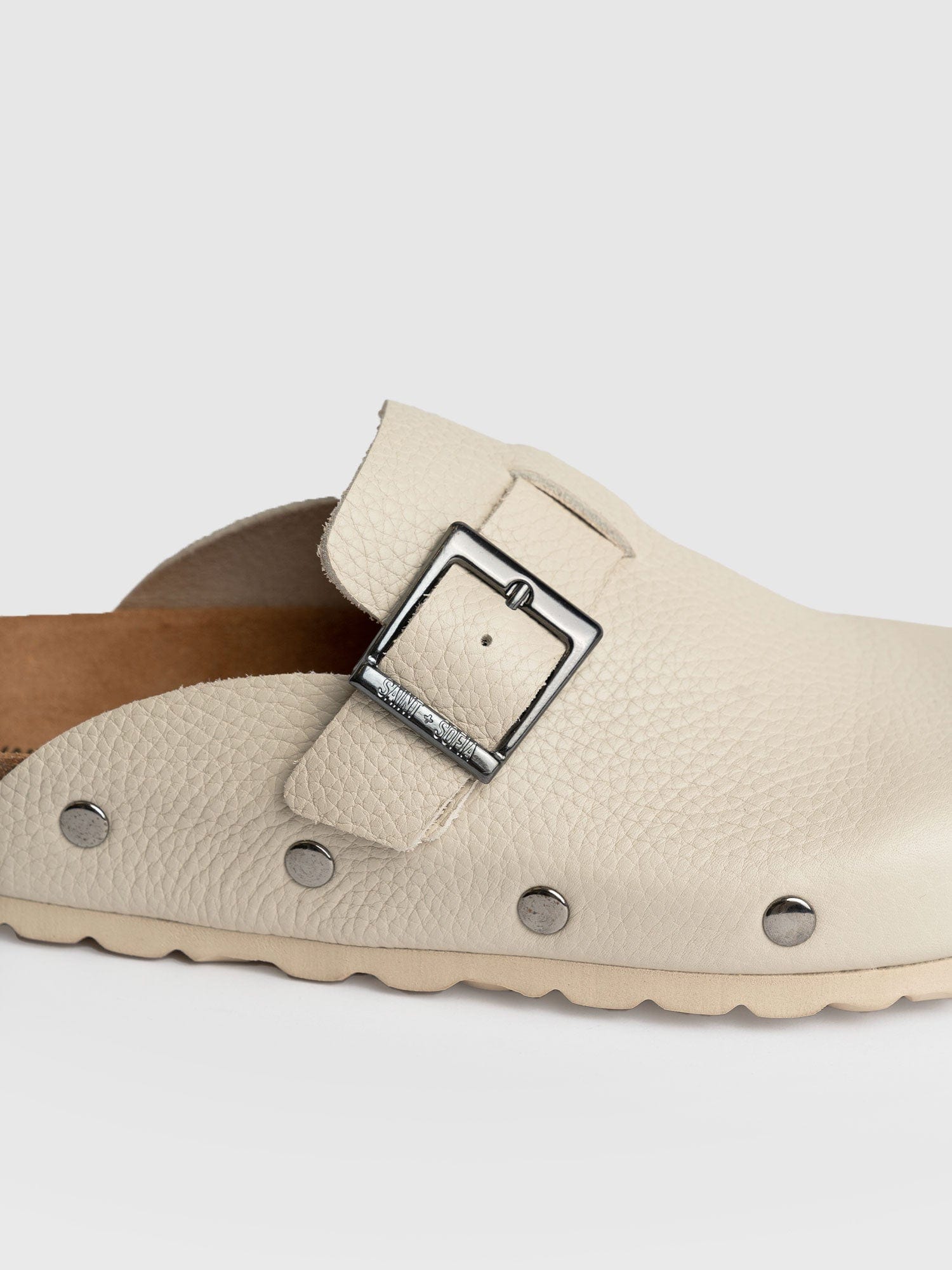 Studded Clogs - Cream - Image 5