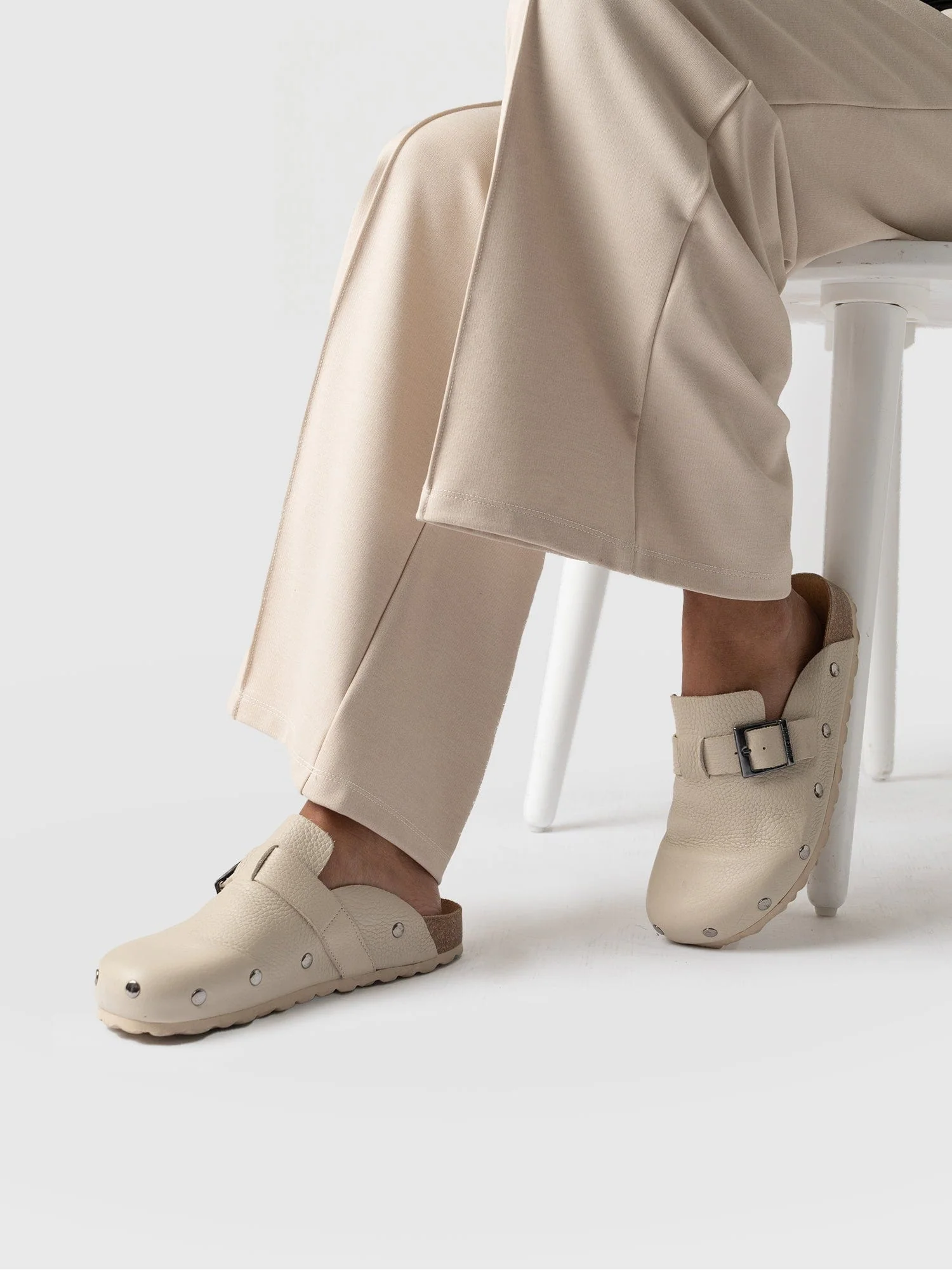 Studded Clogs - Cream - Image 6