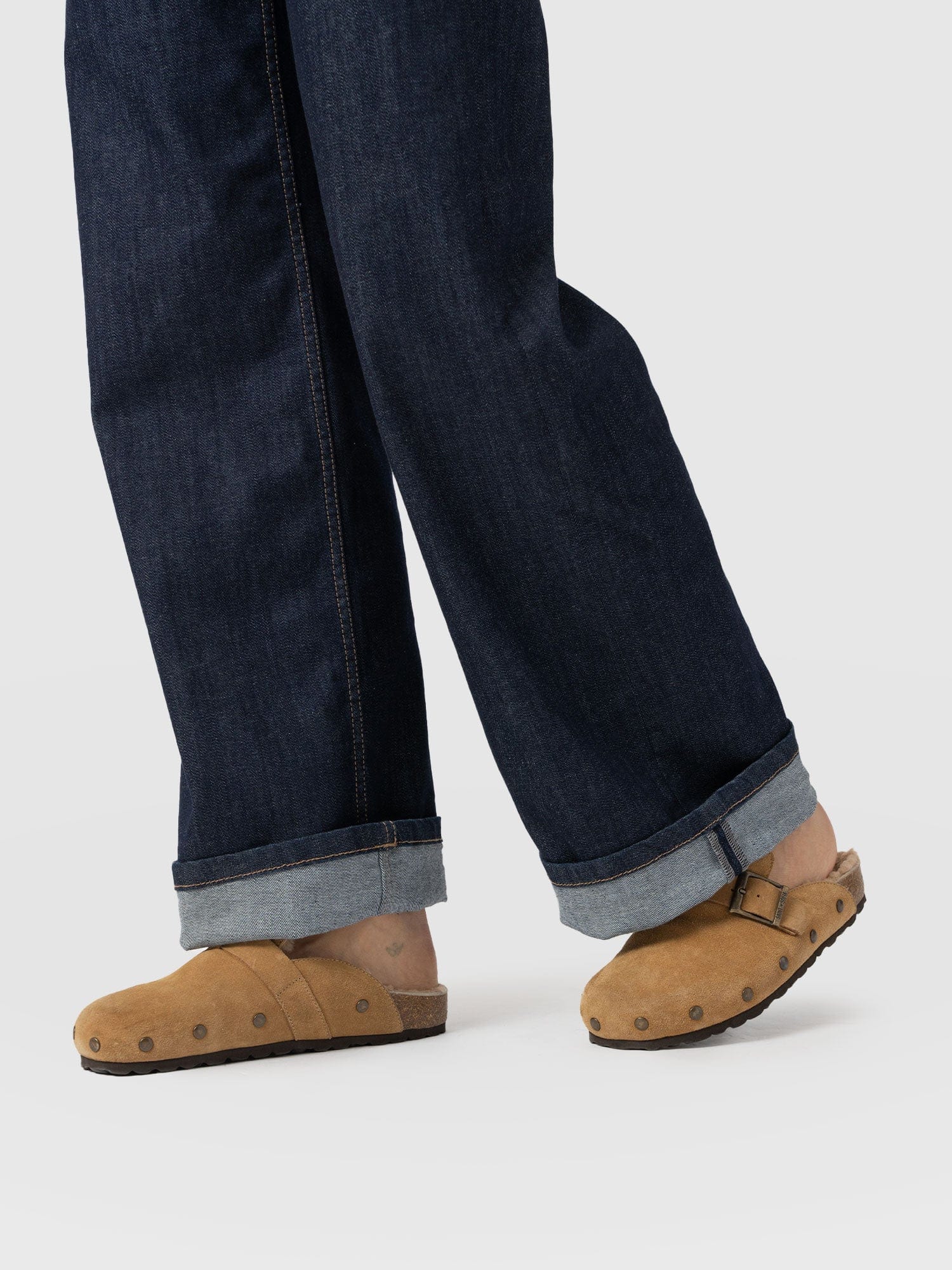 Studded Clogs - Tan Shearling - Image 6