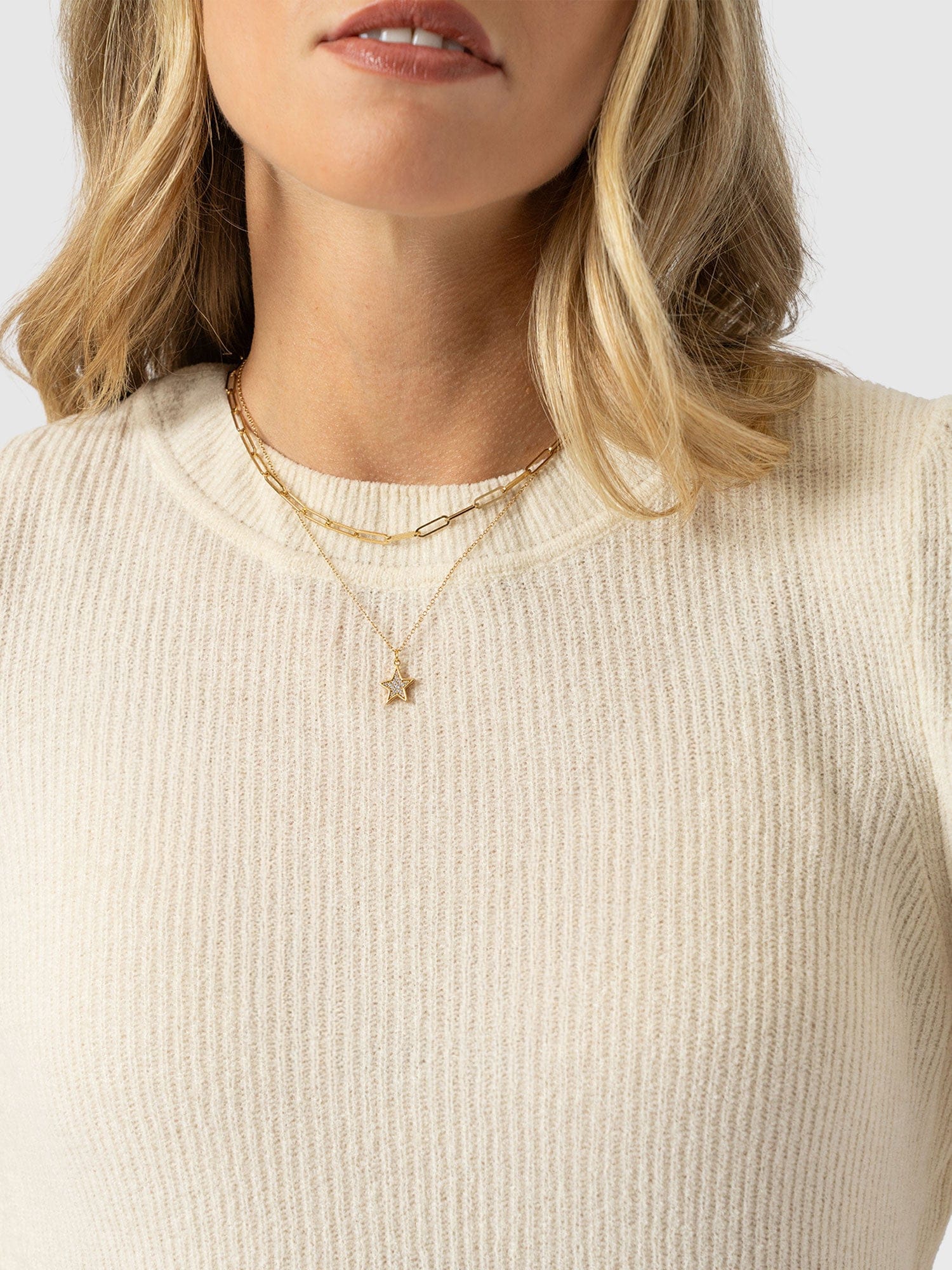 Suki Lace Hole Knit - Cream - Image 5