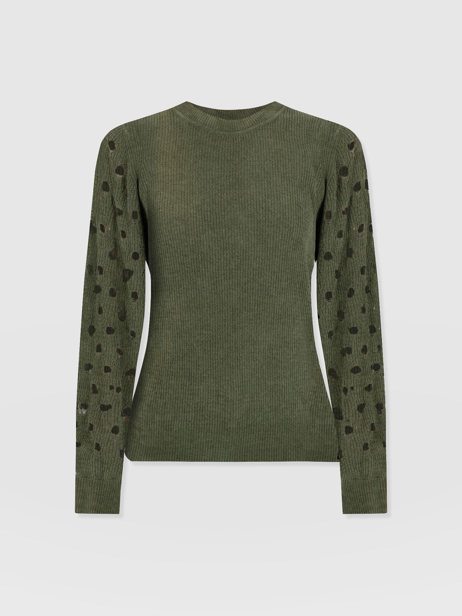 Suki Lace Hole Knit - Green - Image 7