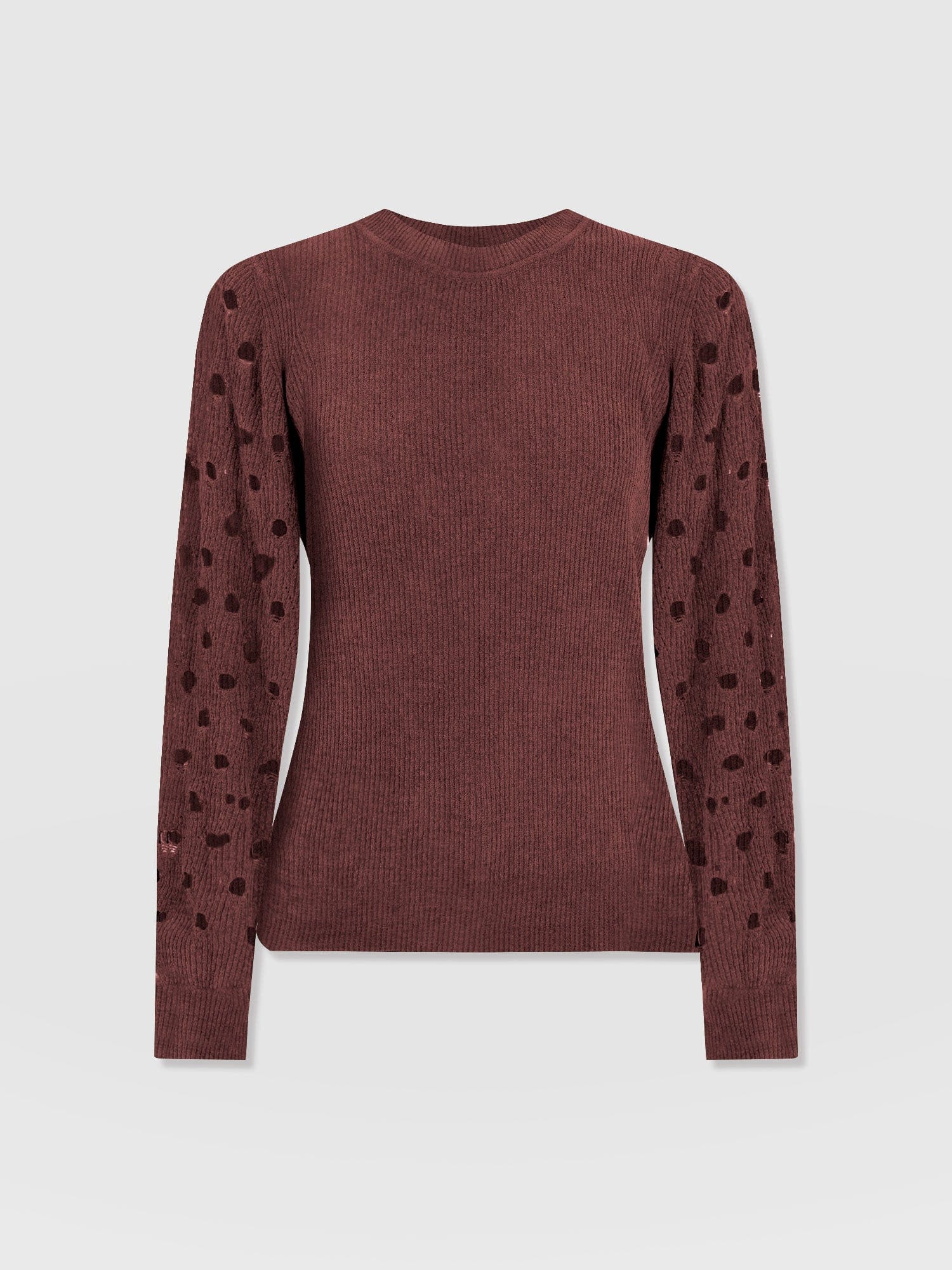 Suki Lace Hole Knit - Mauve - Image 7