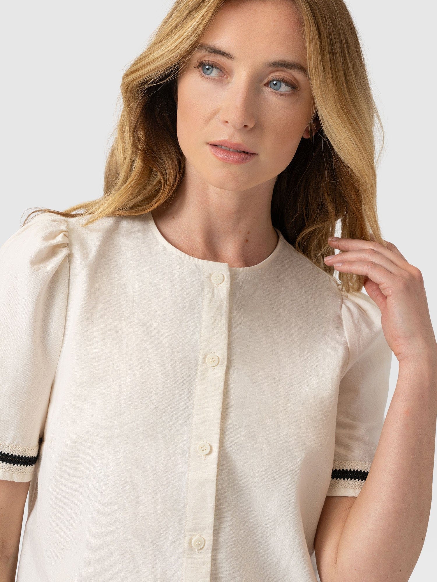 Tabitha Blouse - Cream - Image 5