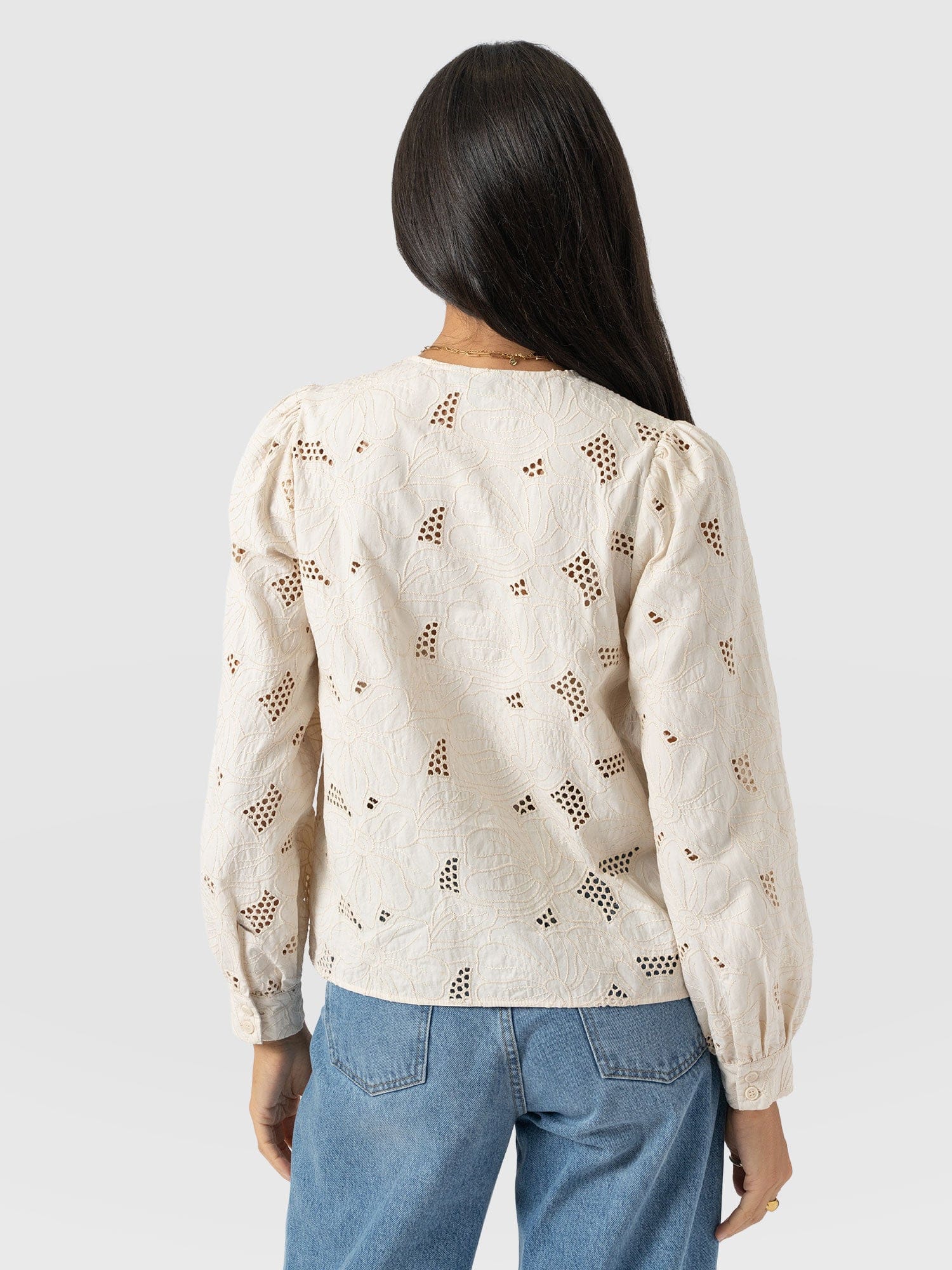 Tabitha Blouse - Cream Floral - Image 6