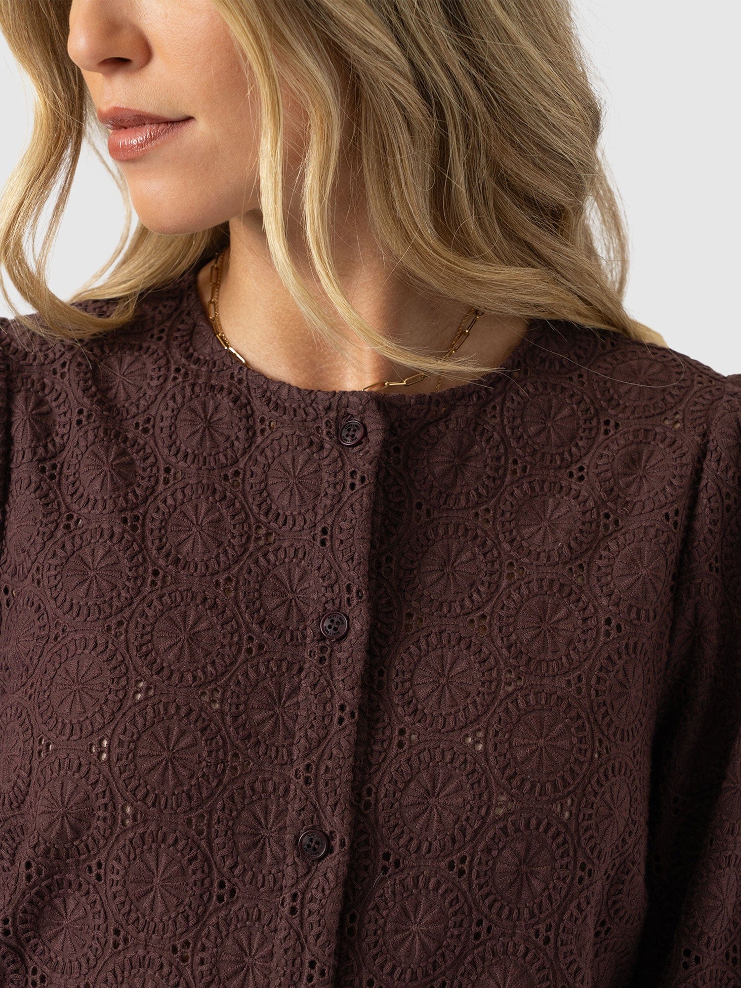 Tabitha Blouse - Maroon - Image 5