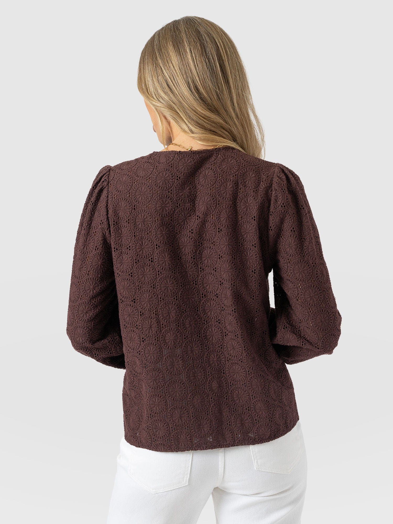 Tabitha Blouse - Maroon - Image 6