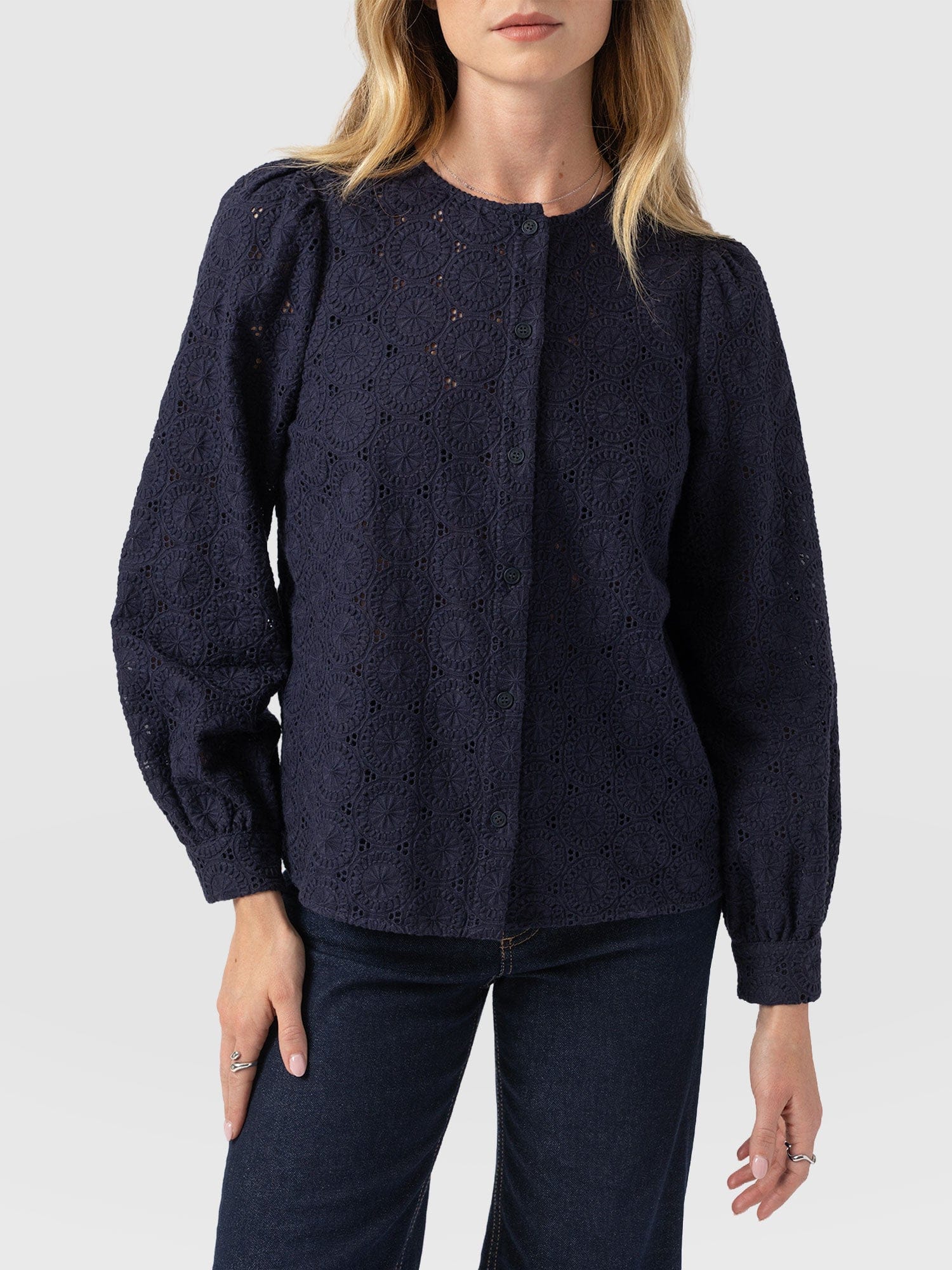 Tabitha Blouse - Navy - Image 3
