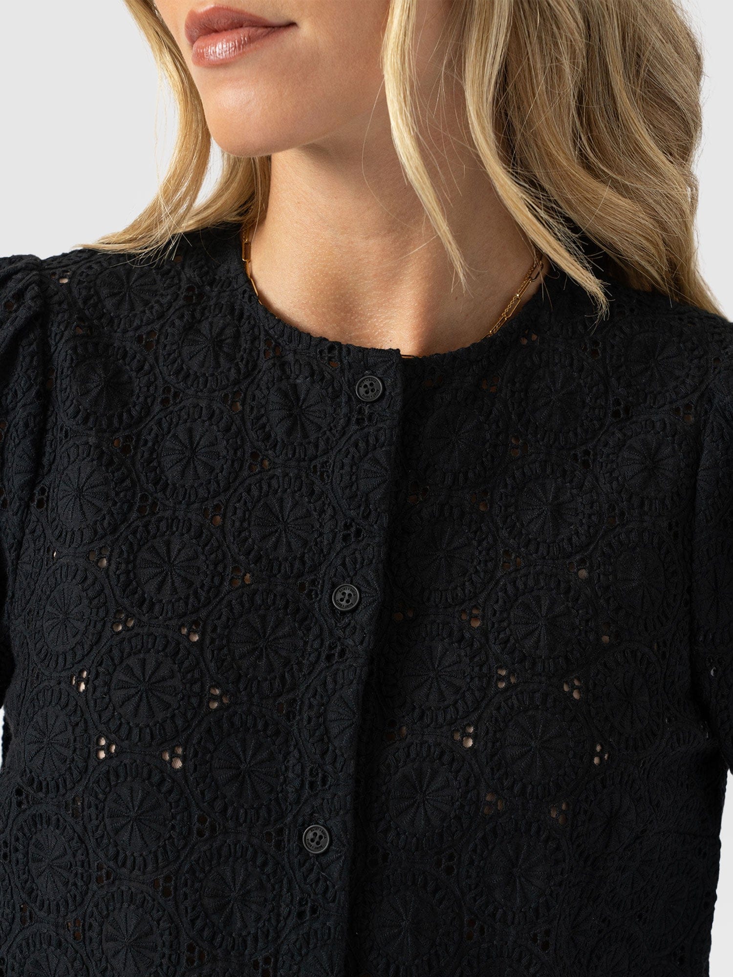 Tabitha Blouse - Black Broderie - Image 5